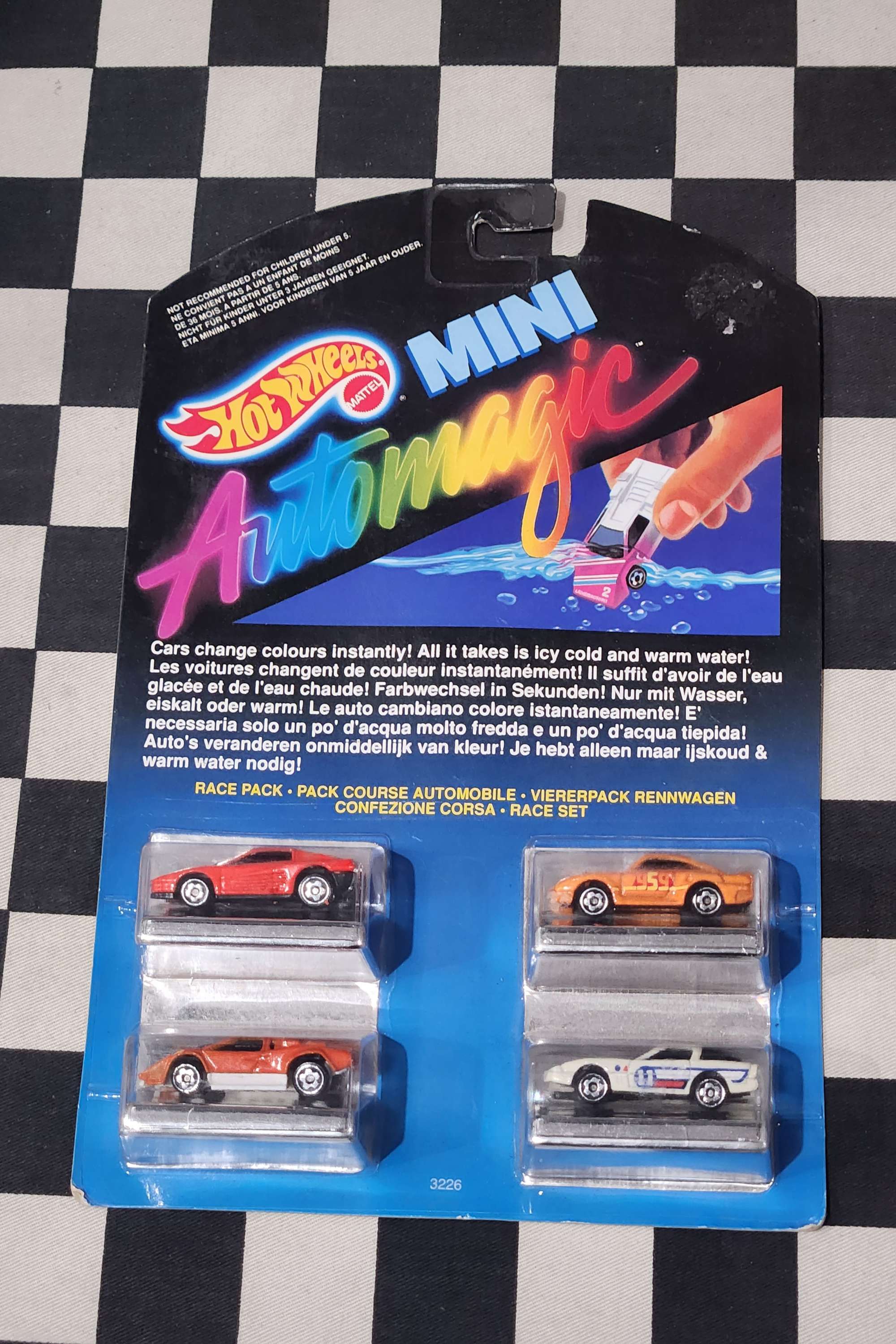 Vintage 1988 Hot Wheels Mini Automagic Race Set Ferrari Lambo Porsche Corvette