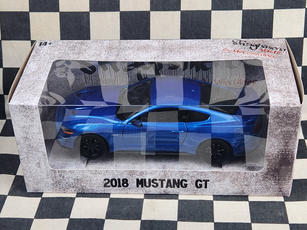 DDA Sfragismeno 1:24 2018 Ford Mustang Blue RIGHT HAND DRIVE