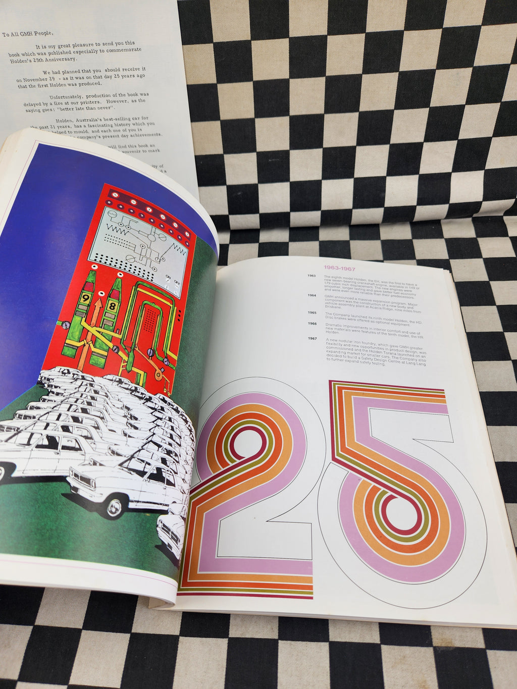 Holden 25 Years Employee Issue Commemorative Book with Original Letter