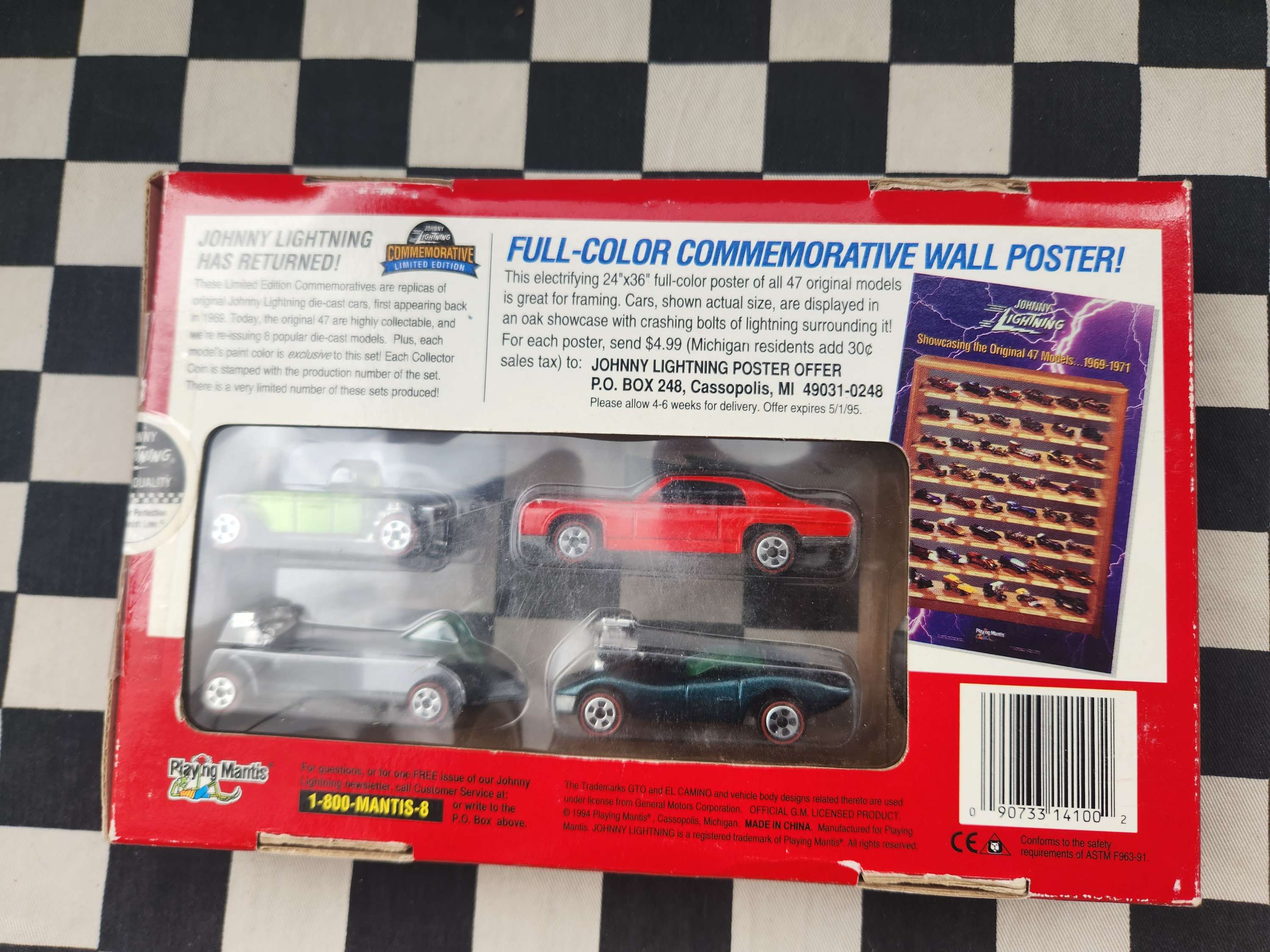 Johnny Lightning REDLINE 1994 Commemorative Set of 4 Cars