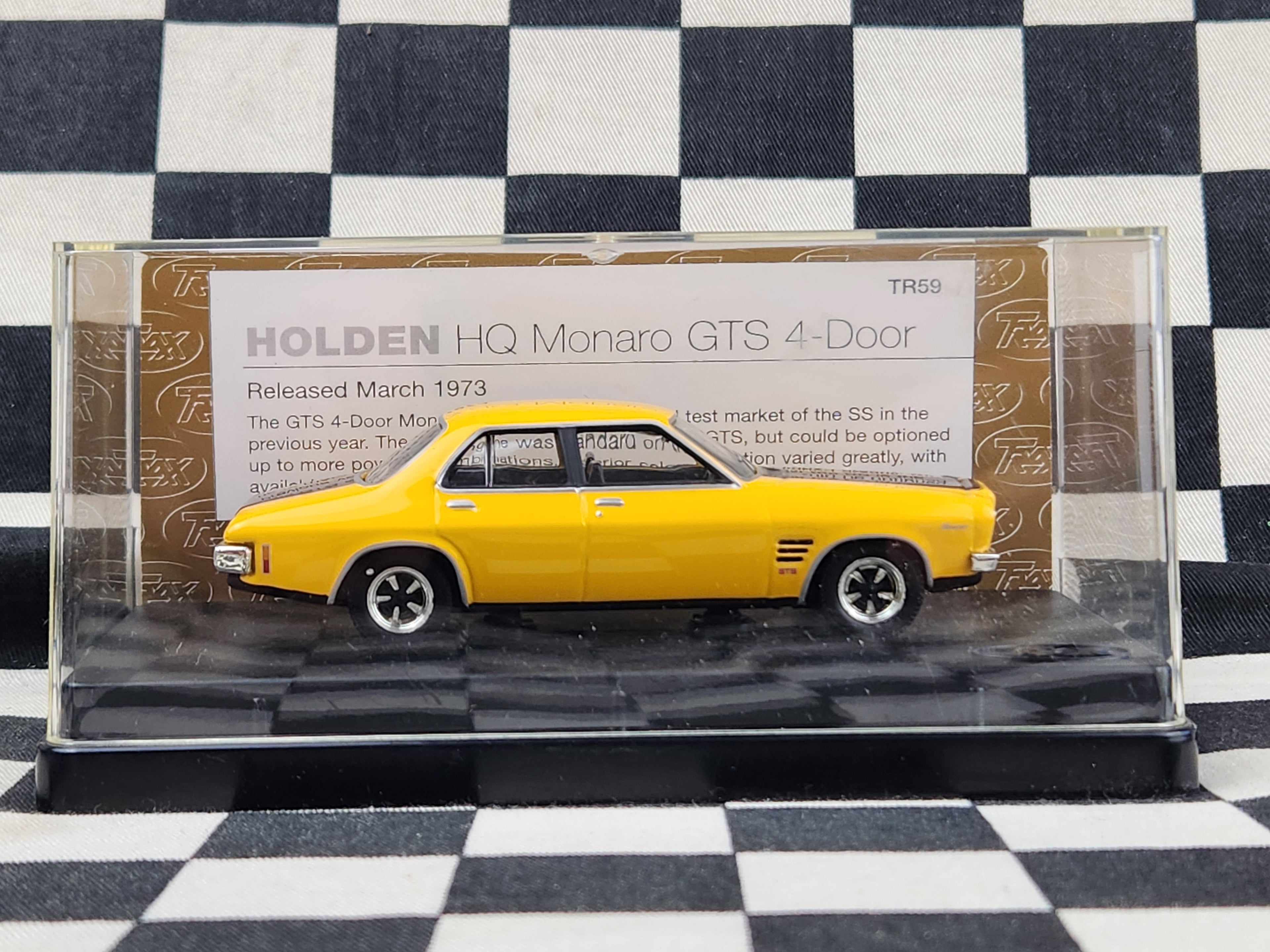 Trax 1/43 Holden HQ GTS Monaro 4 Door TR59 Yellow