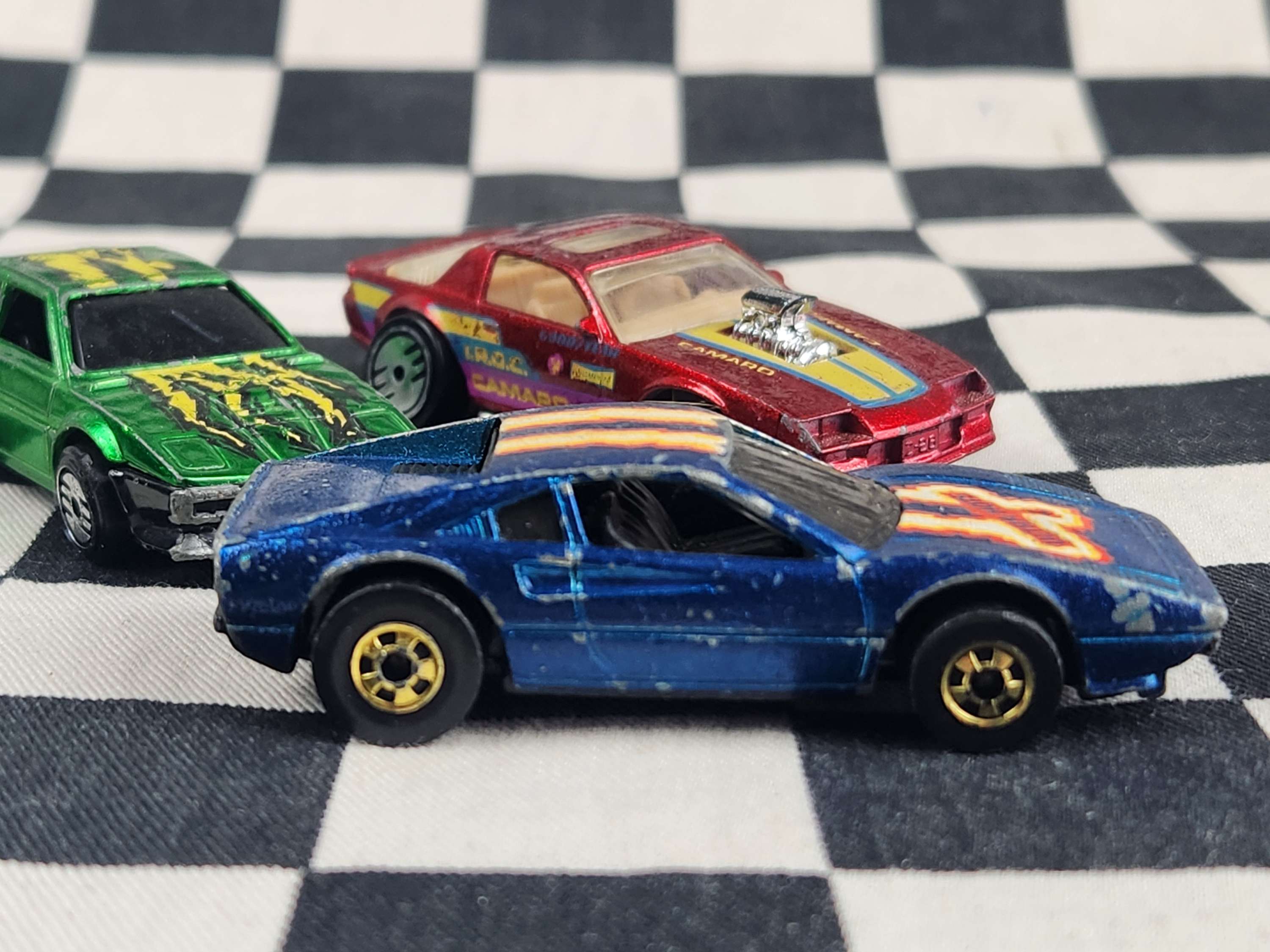 Vintage Loose Hot Wheels Ultra Hots Blown Camaro Ferrari 308 Bmw M1