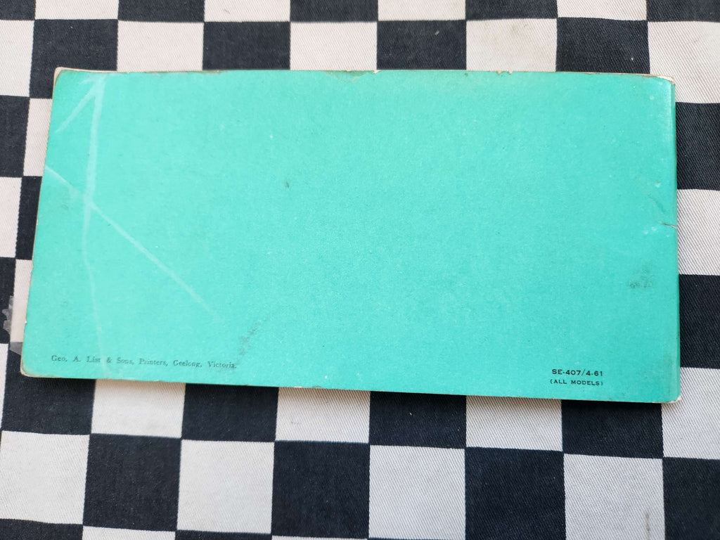 Genuine Ford 1961 XK Falcon Sedan Wagon Van Ute Owners Manual