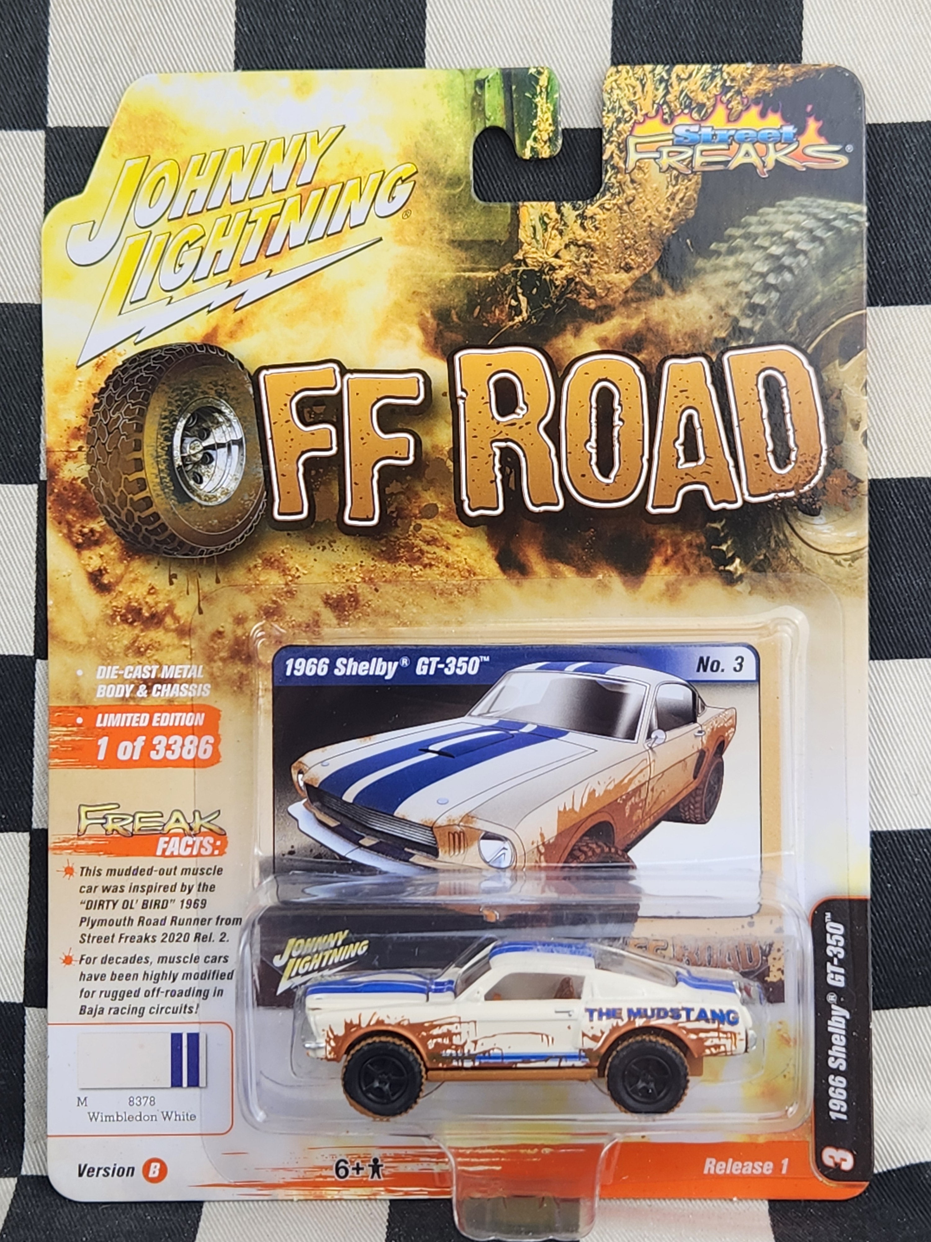 Johnny Lightning Off Road 1966 Shelby GT350 Mustang White