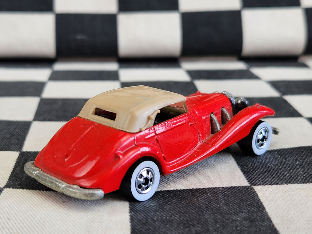 Vintage Loose Hot Wheels Mercedes 540k Whitewalls Red