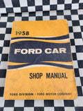Genuine 1958 Ford Workshop Manual Passenger Car Customline Mainline Ranchwagon