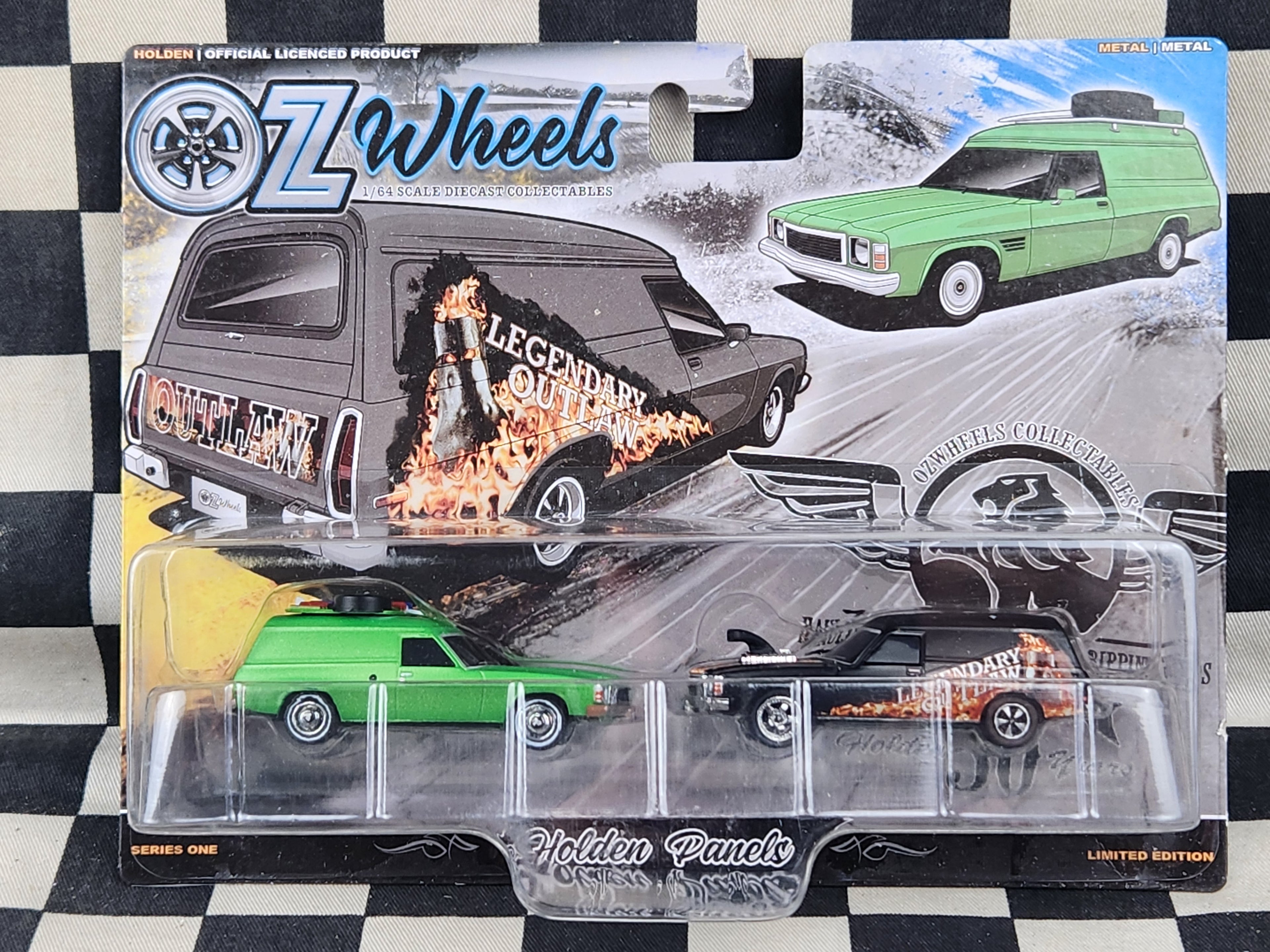 OZ Wheels Holden HJ HX HZ Panel Van Twin Pack Green/ Black Blown