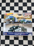 Hot Wheels Premium Team Transport #14 Jaguar Lightweight E Type /Carry On Hauler