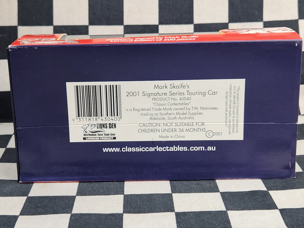 Classic Carlectables 1:43 Signed Holden Racing Team 2001 Commodore #1 Skaife