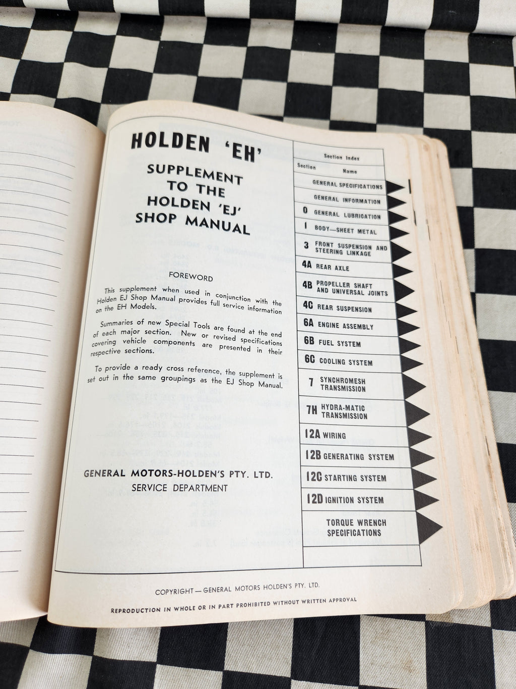Genuine EJ EH Holden Workshop Manual Hard to Find!