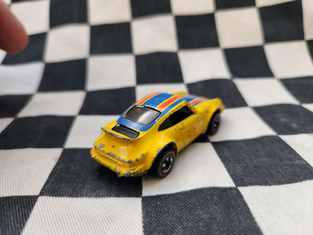 Vintage Loose Hot Wheels Redline Porsche P 911 Yellow Enamel