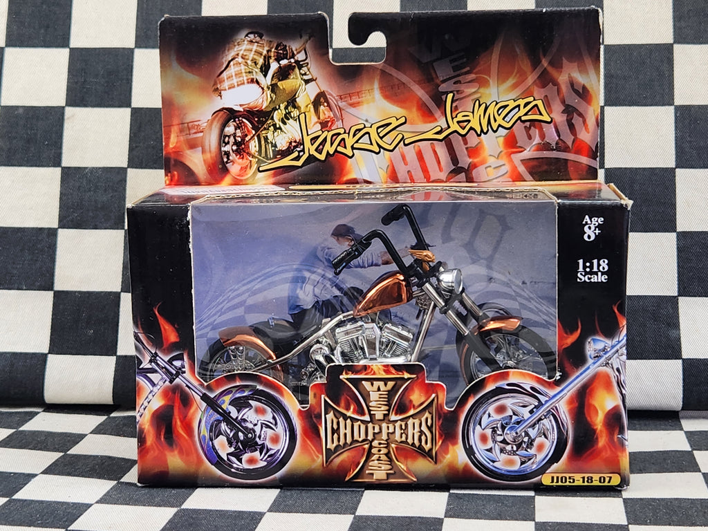 West Coast Choppers 1:18 Jesse James Barfly Motorcycle Red