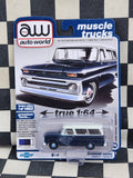 Auto World Muscle Trucks 1966 Chevy Suburban Dark Blue/ White