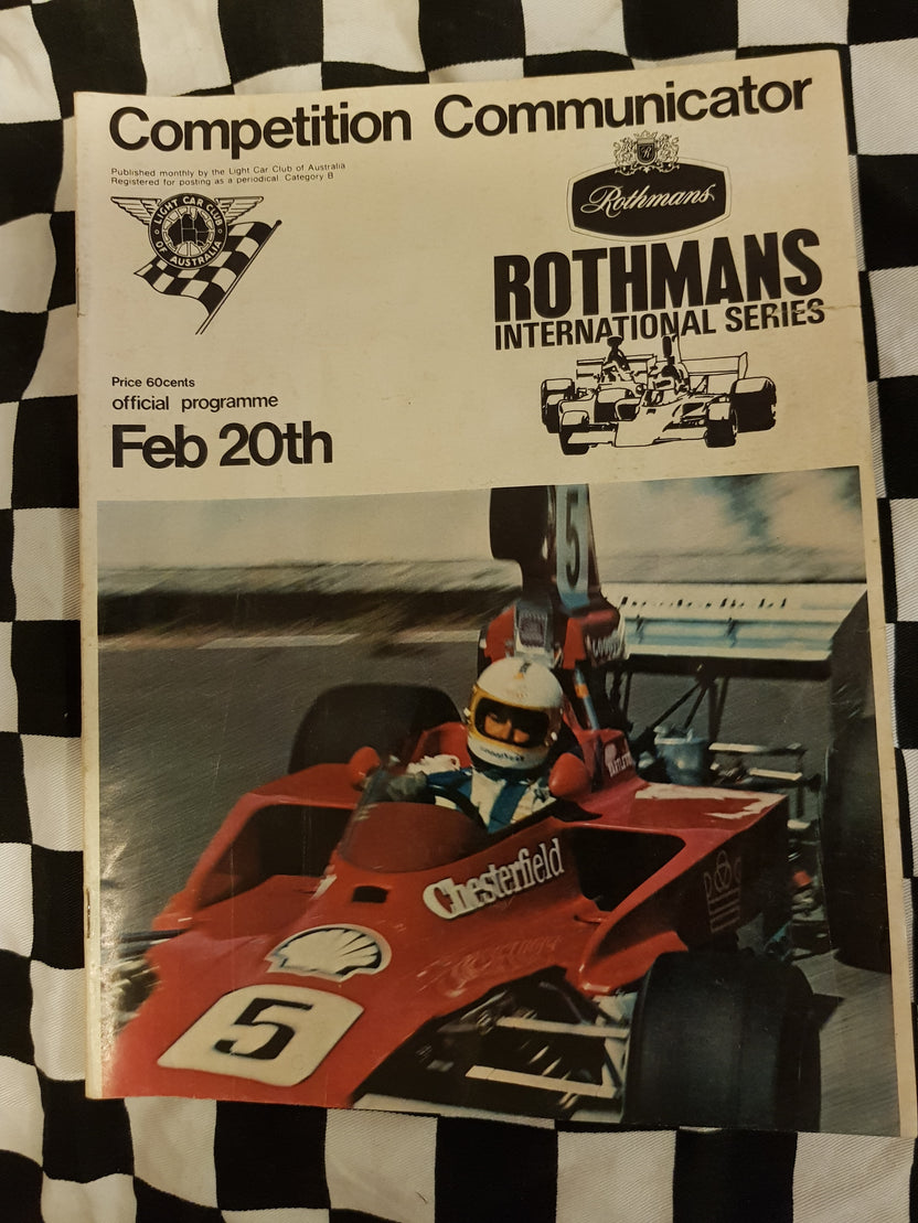 Competition Communicator Feb 20 1977 Rothmans race program – Kustom ...