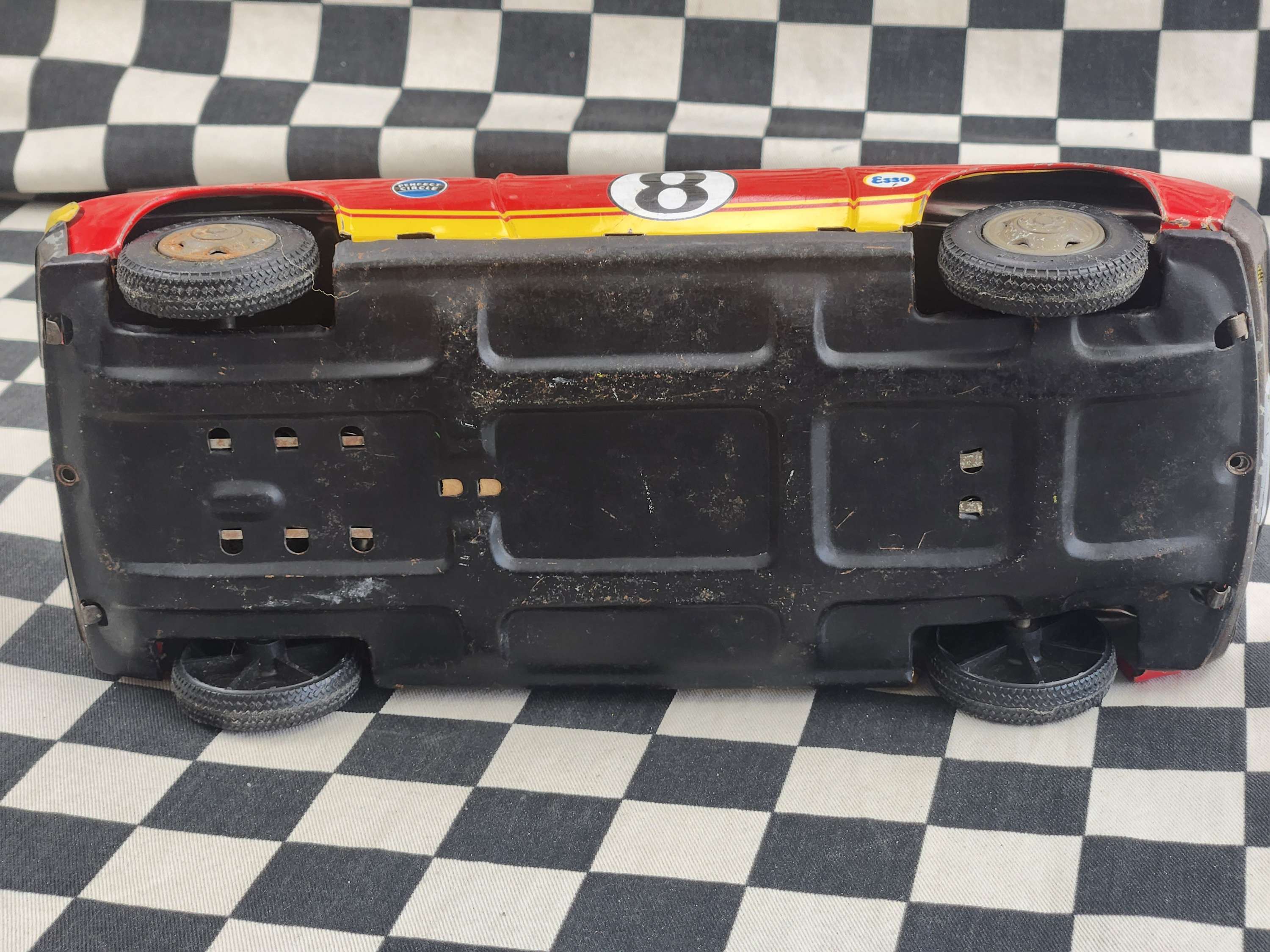 Vintage Tin Porsche 914 Friction Car ASAHI Made in Korea Aprox 1/18