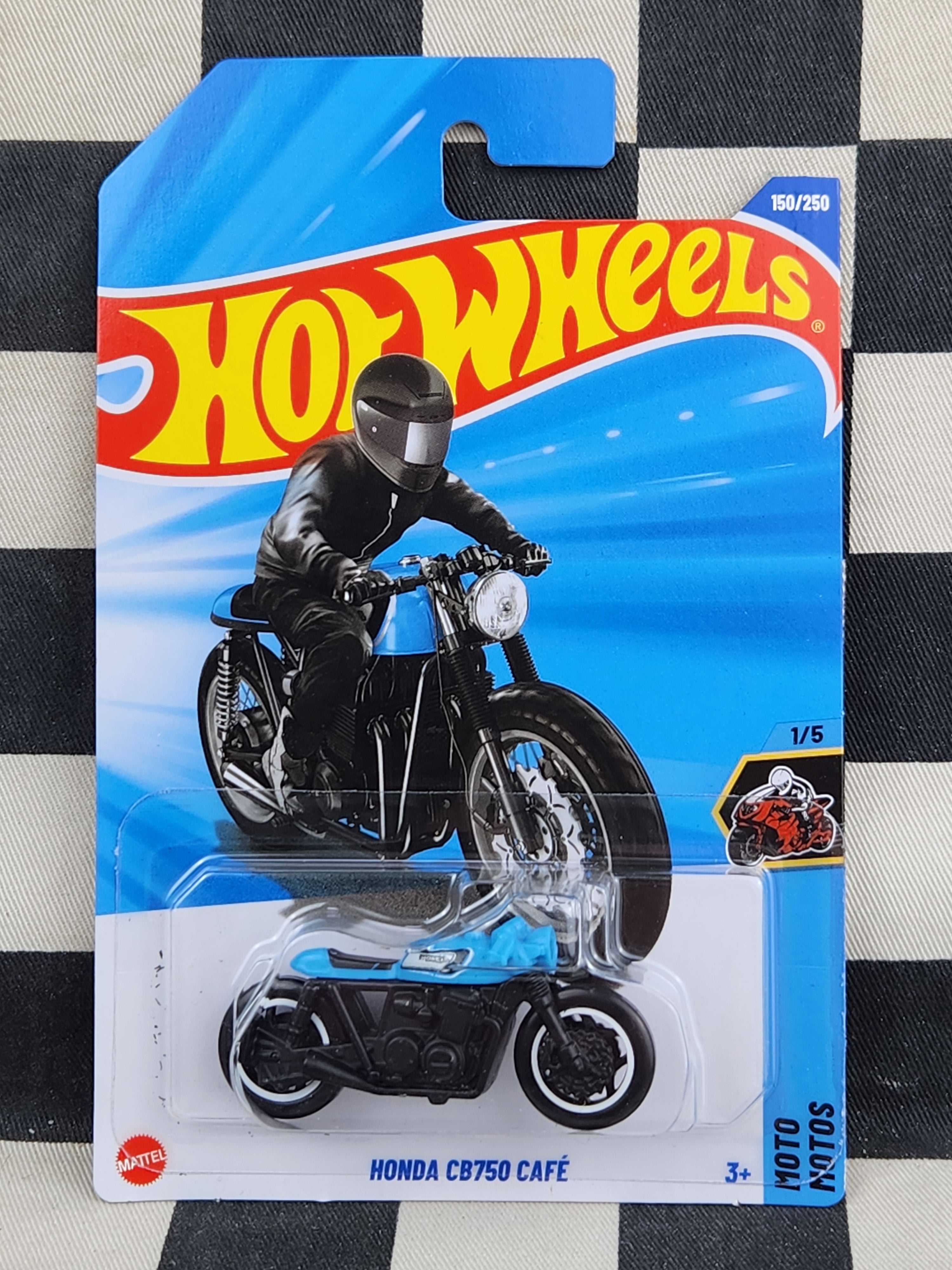 Hot Wheels 2025 Moto Honda CB750 Cafe Motorcycle Blue