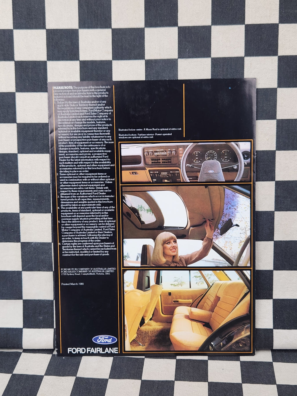 Ford ZJ Fairlane Sales Brochure