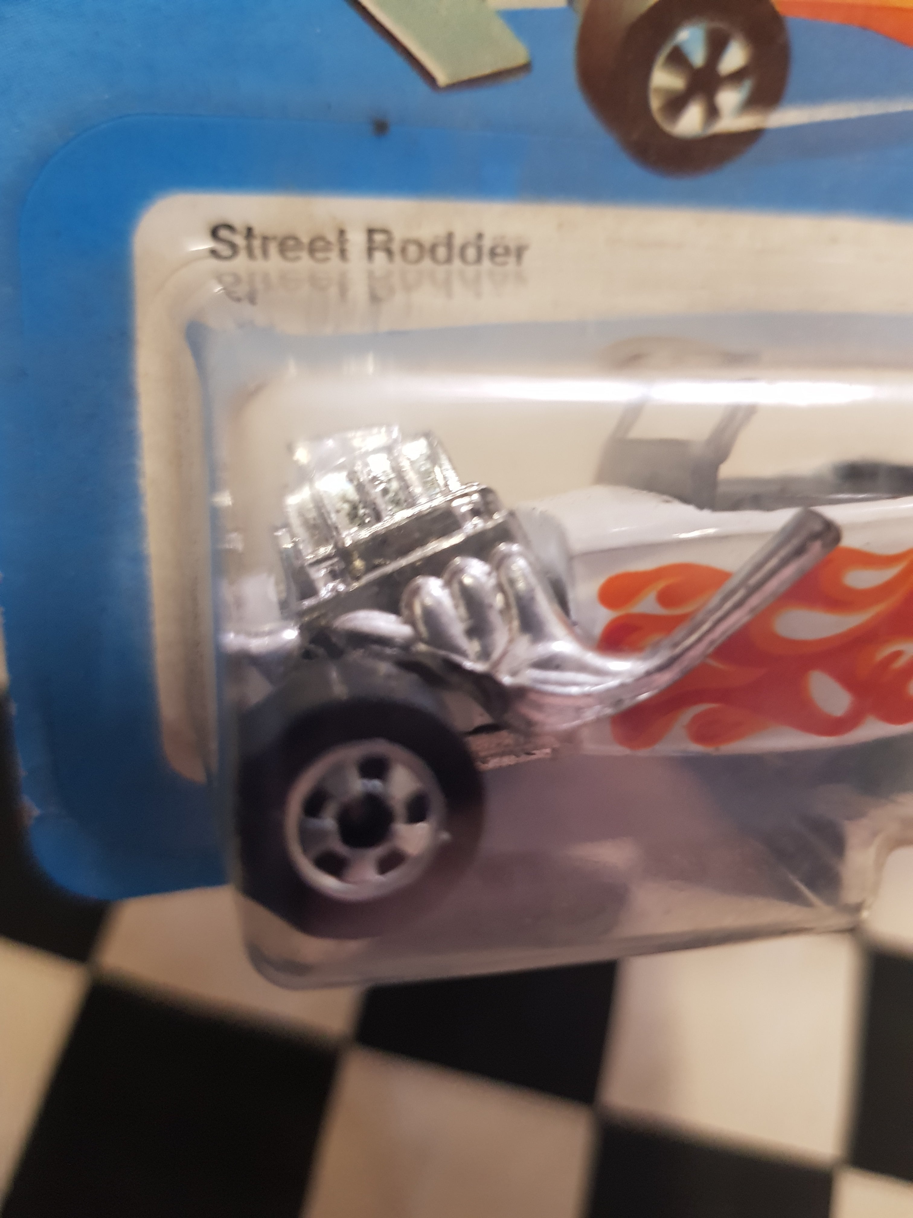 Vintage Hot Wheels Street Rodder ERROR Blackwalls Unpunched Card
