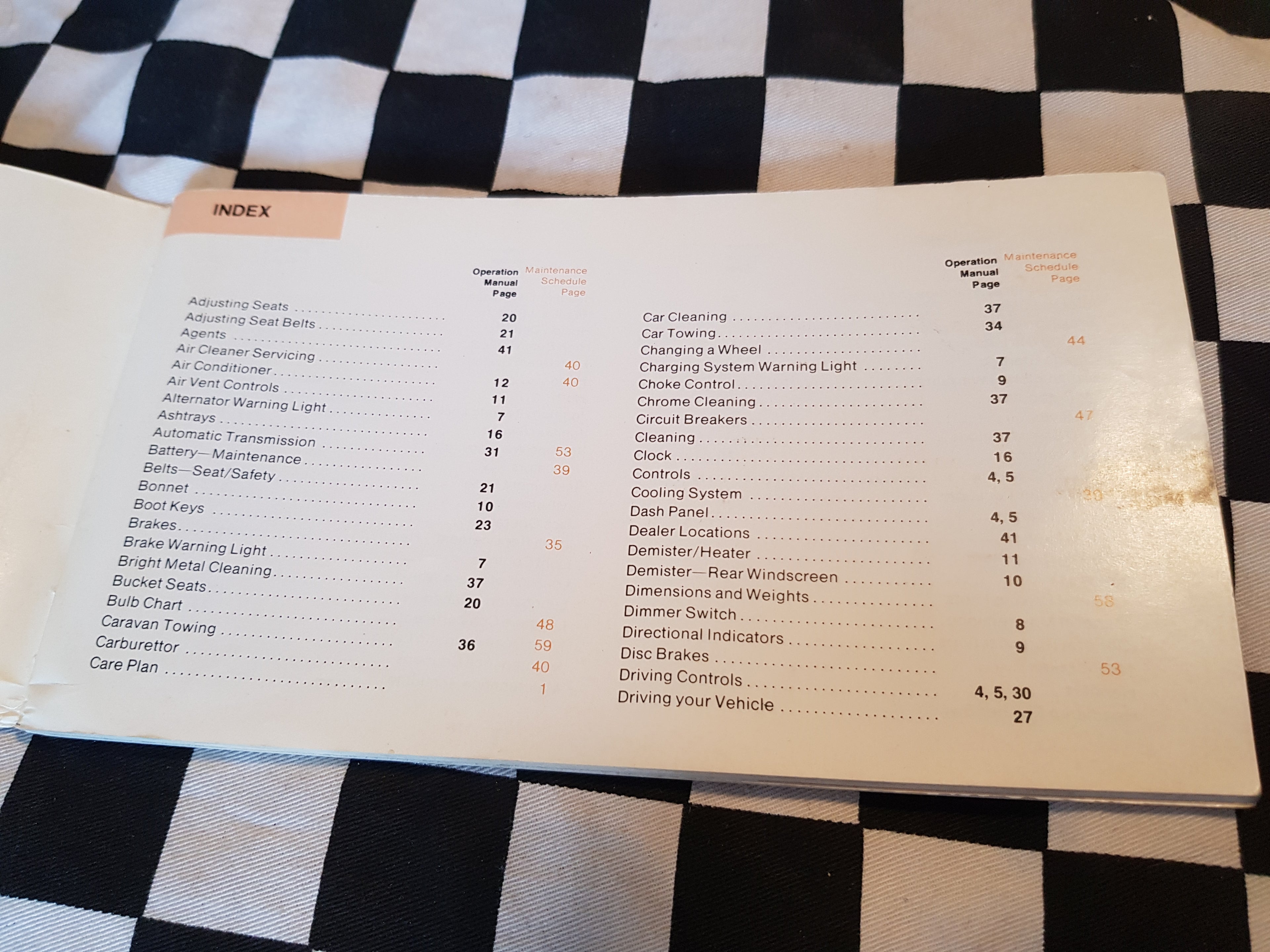 XB Falcon Owners / Maintenance Manual