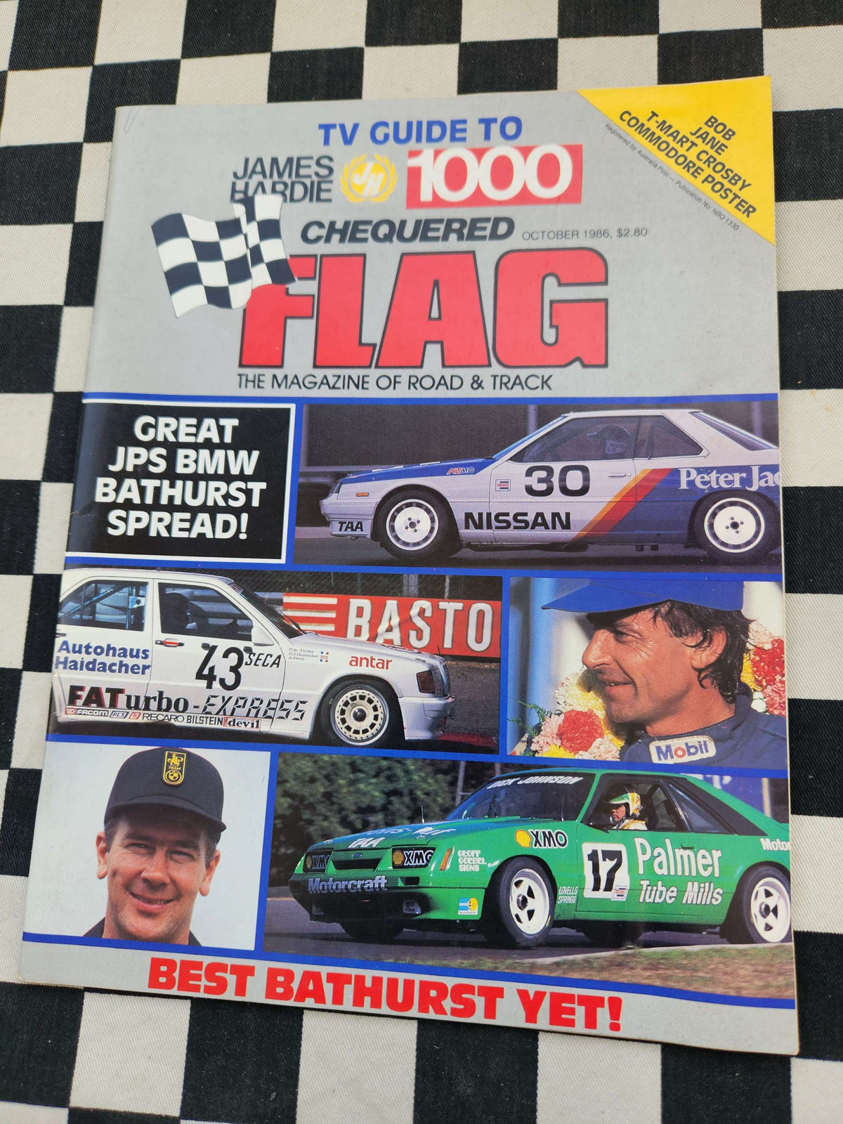 Chequered Flag Oct 1986 TV Guide to James Hardie 1000 Bathurst – Kustom ...