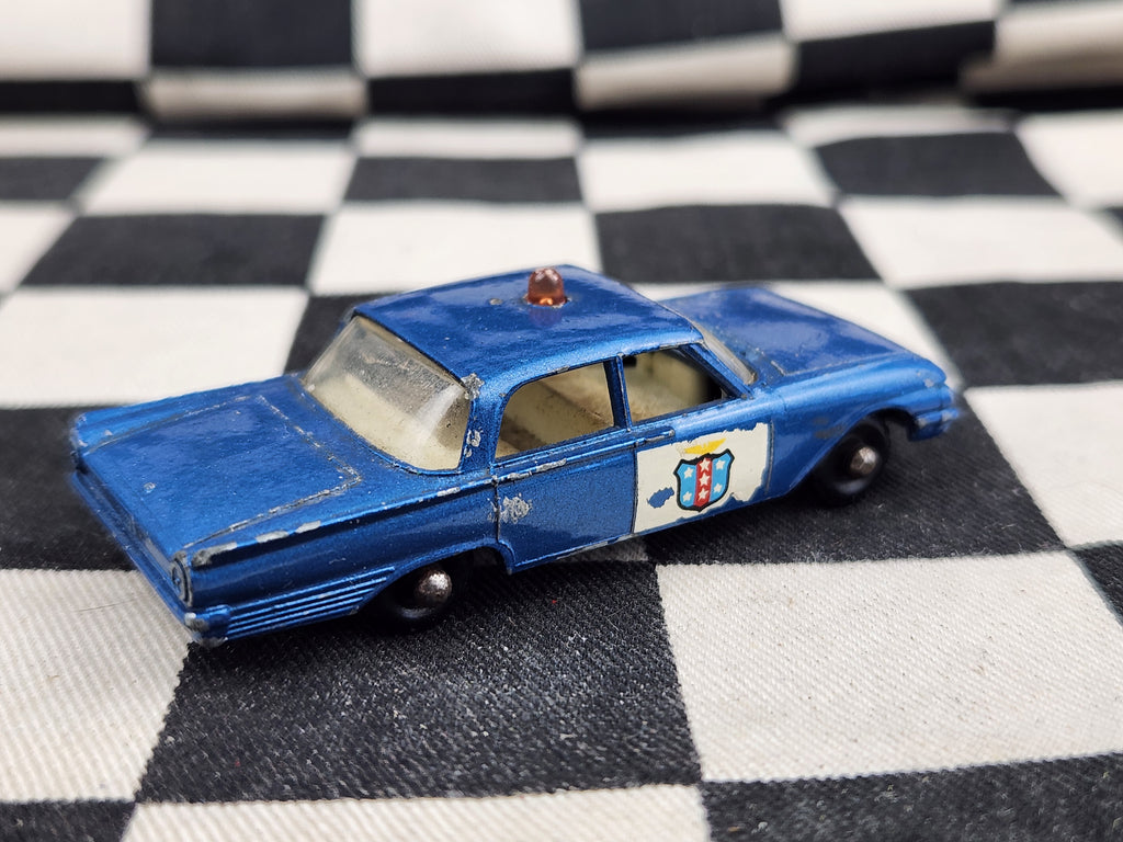 Vintage Loose Matchbox Lesney Ford Fairlane Police Car Blue