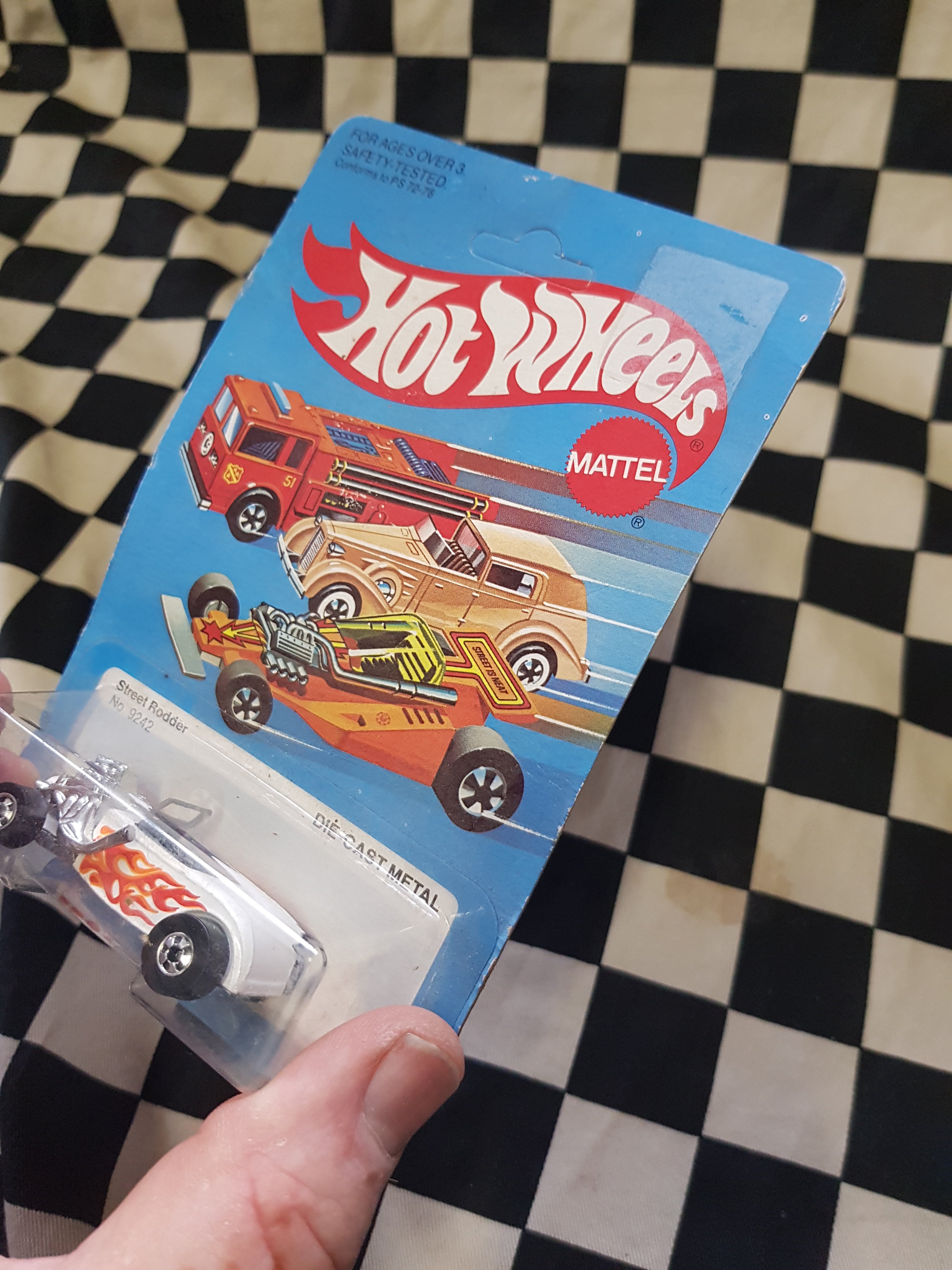 Vintage Hot Wheels Street Rodder ERROR Blackwalls Unpunched Card