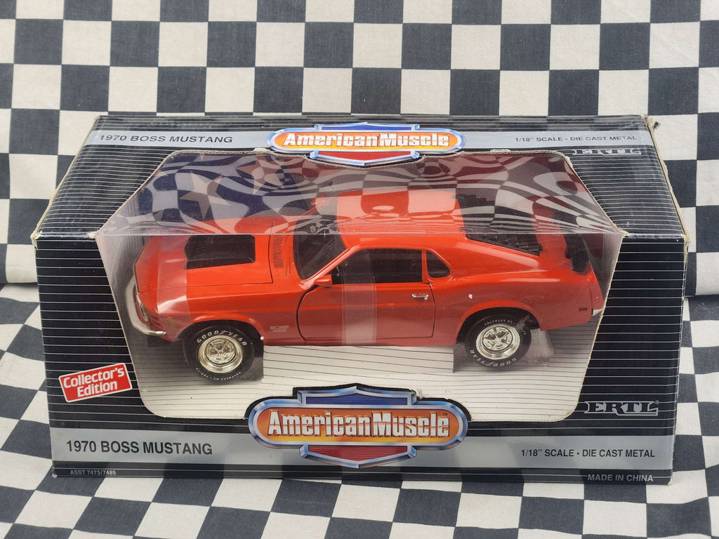Ertl American Muscle 1:18 1970 Ford Boss Mustang 429 Calypso Coral (Orange)