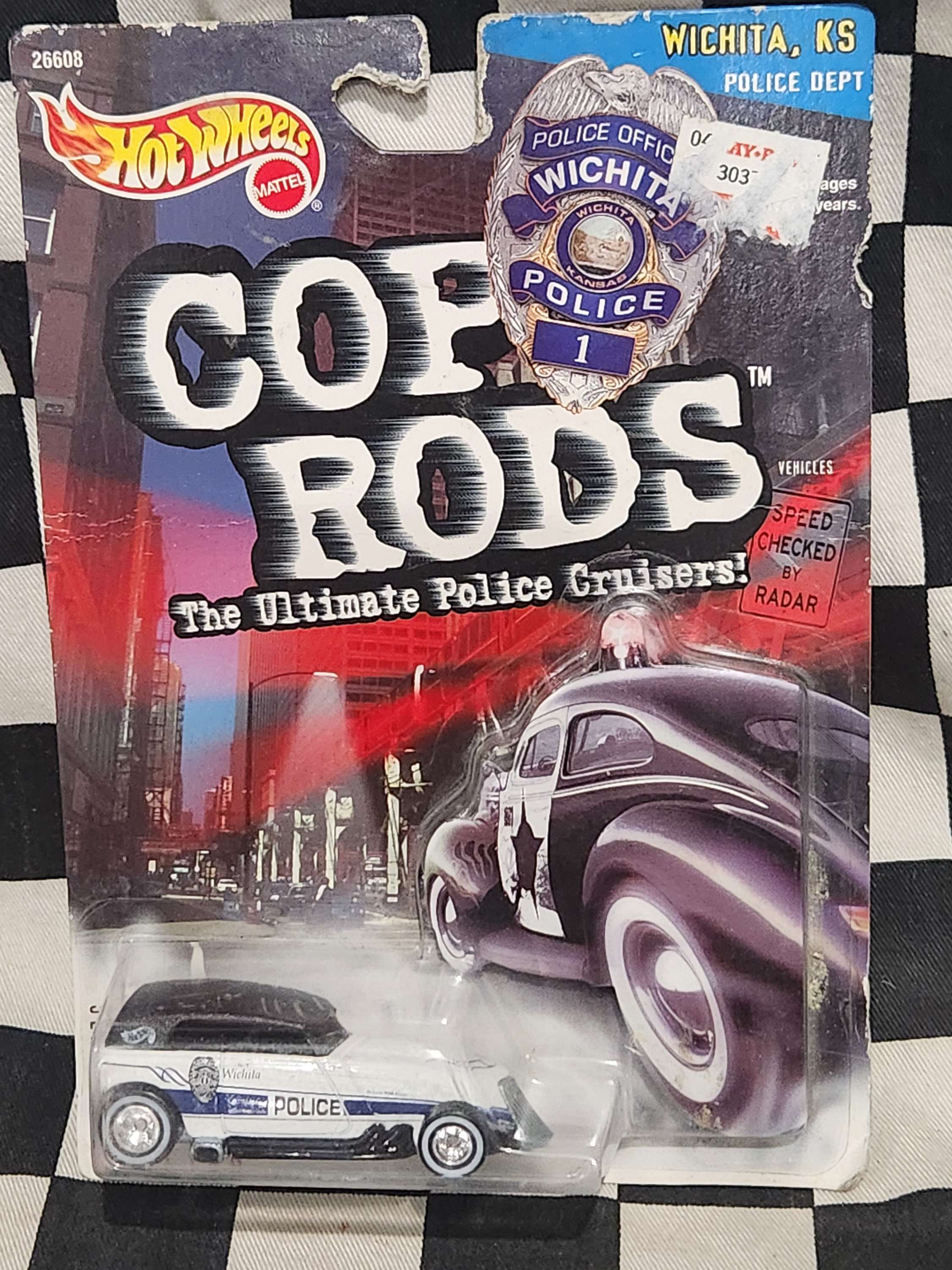 Hot Wheels 1999 Cop Rods Real Riders Phaeton Card Worn