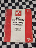 Holden HQ Volume 6 Commercial Vehicles Supplement VHTF