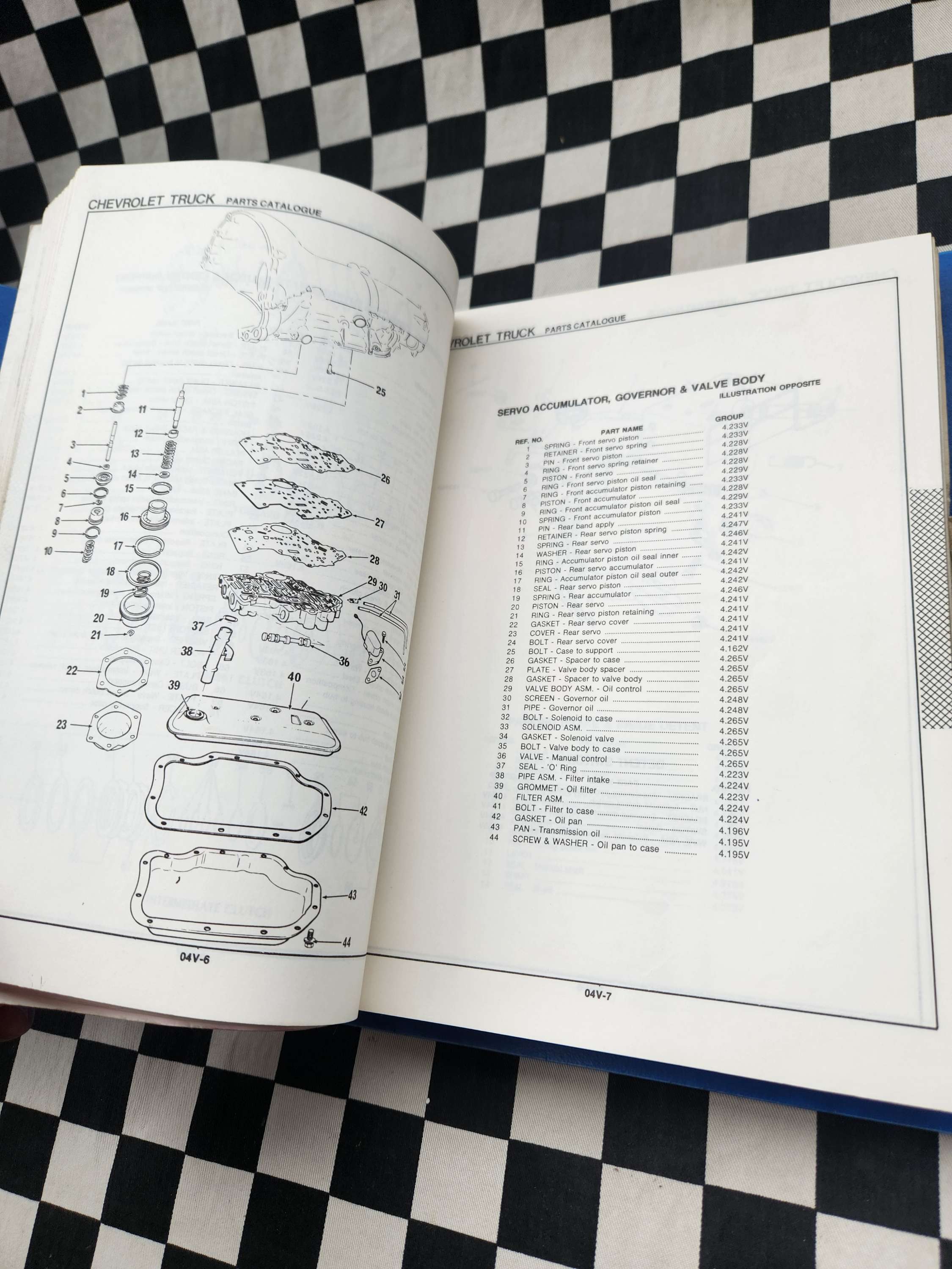 Chevrolet C20 / C30 / K20 Light Duty Truck Factory Parts Catalogue