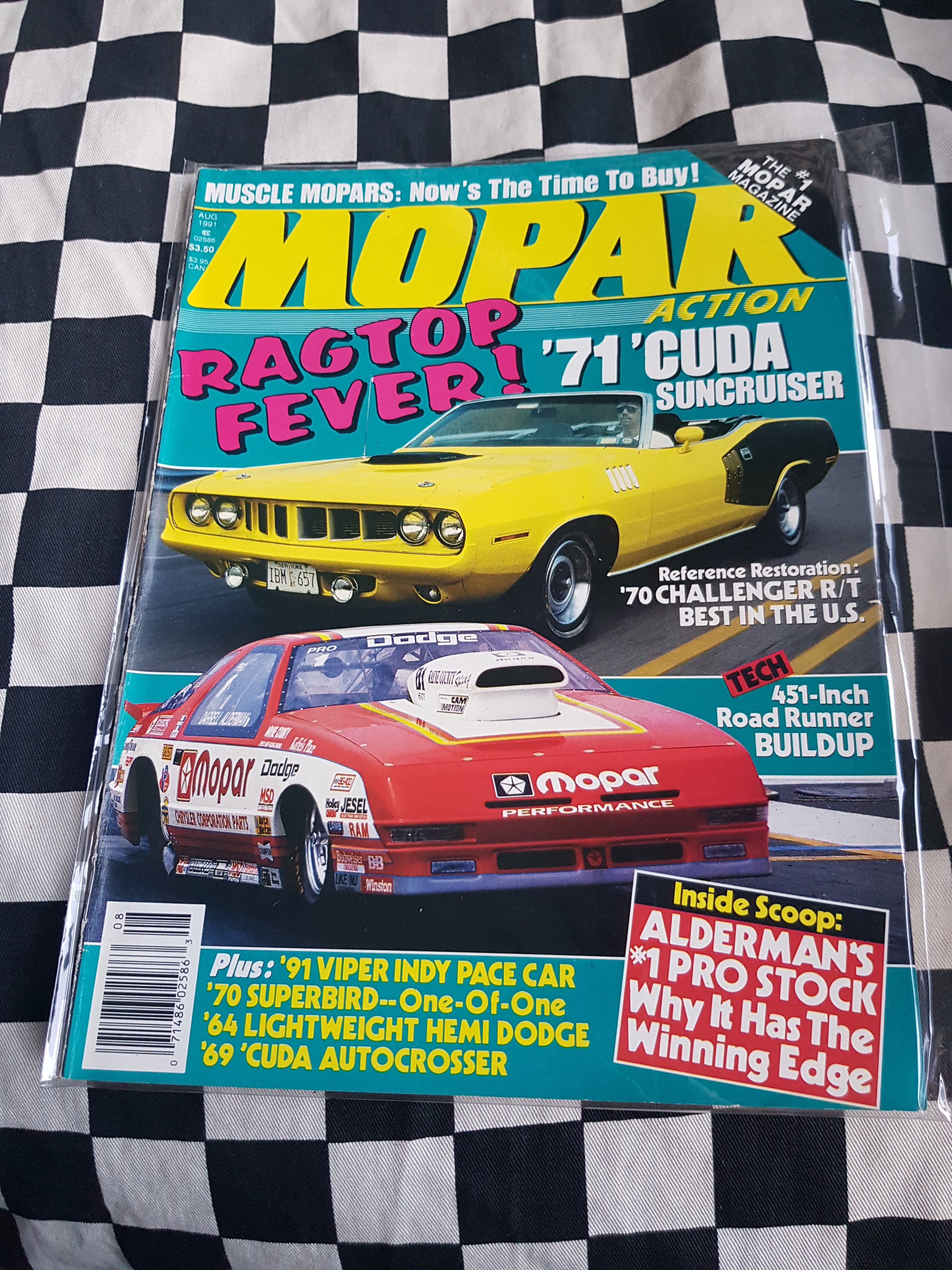 Mopar Action Magazine 8/91 Dodge Hemi Plymouth Gtx Valiant Cuda Charger