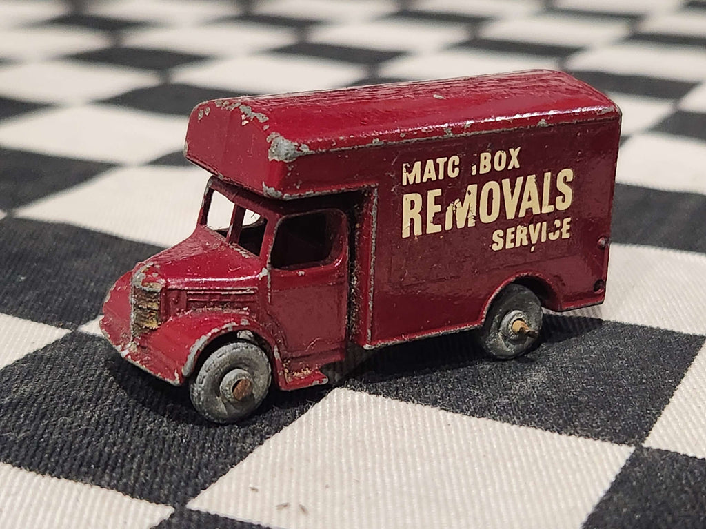 Vintage Loose Lesney Bedford Removals Van Maroon