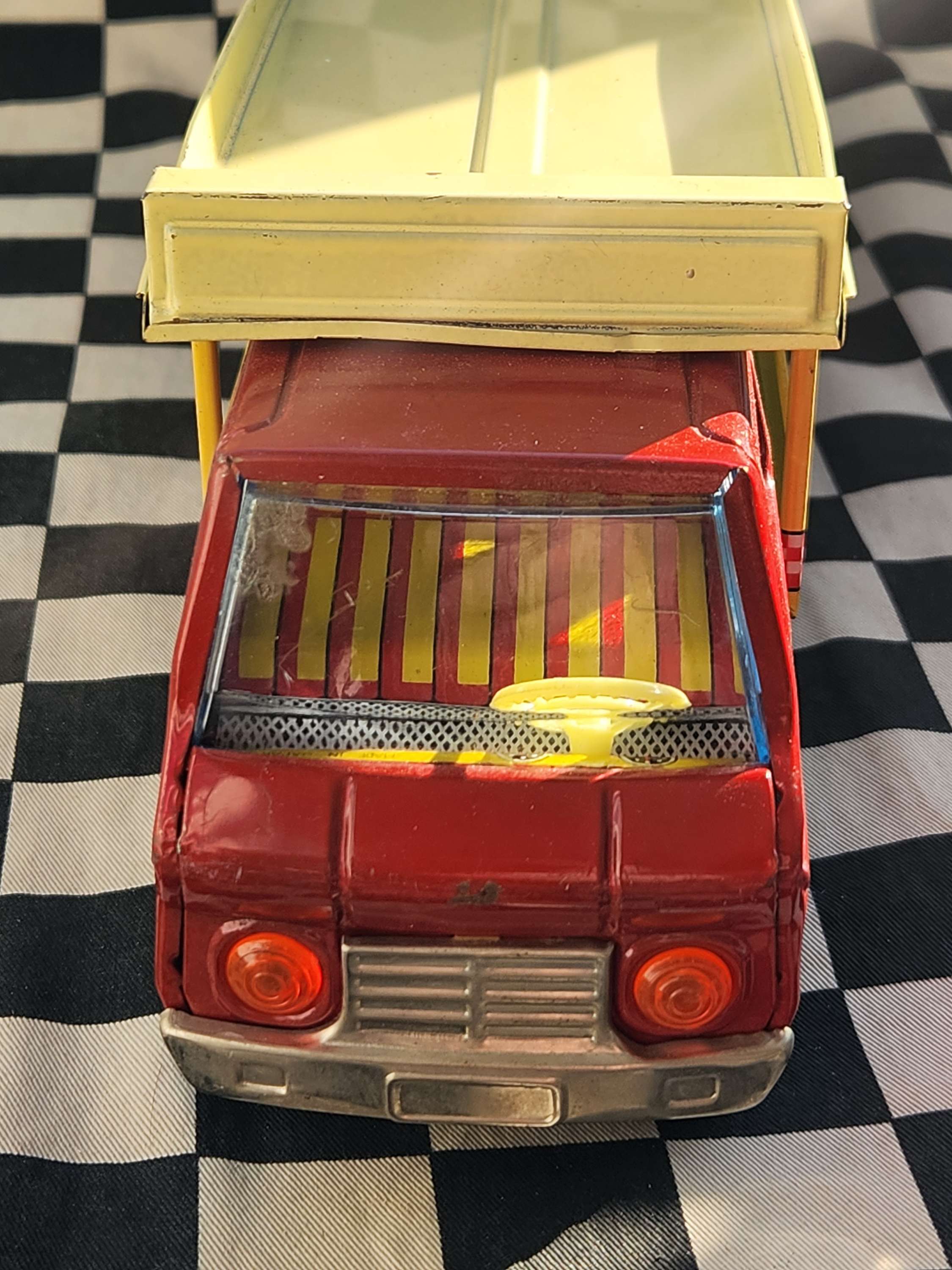 Vintage Japanese Tin Truck Car Carrier