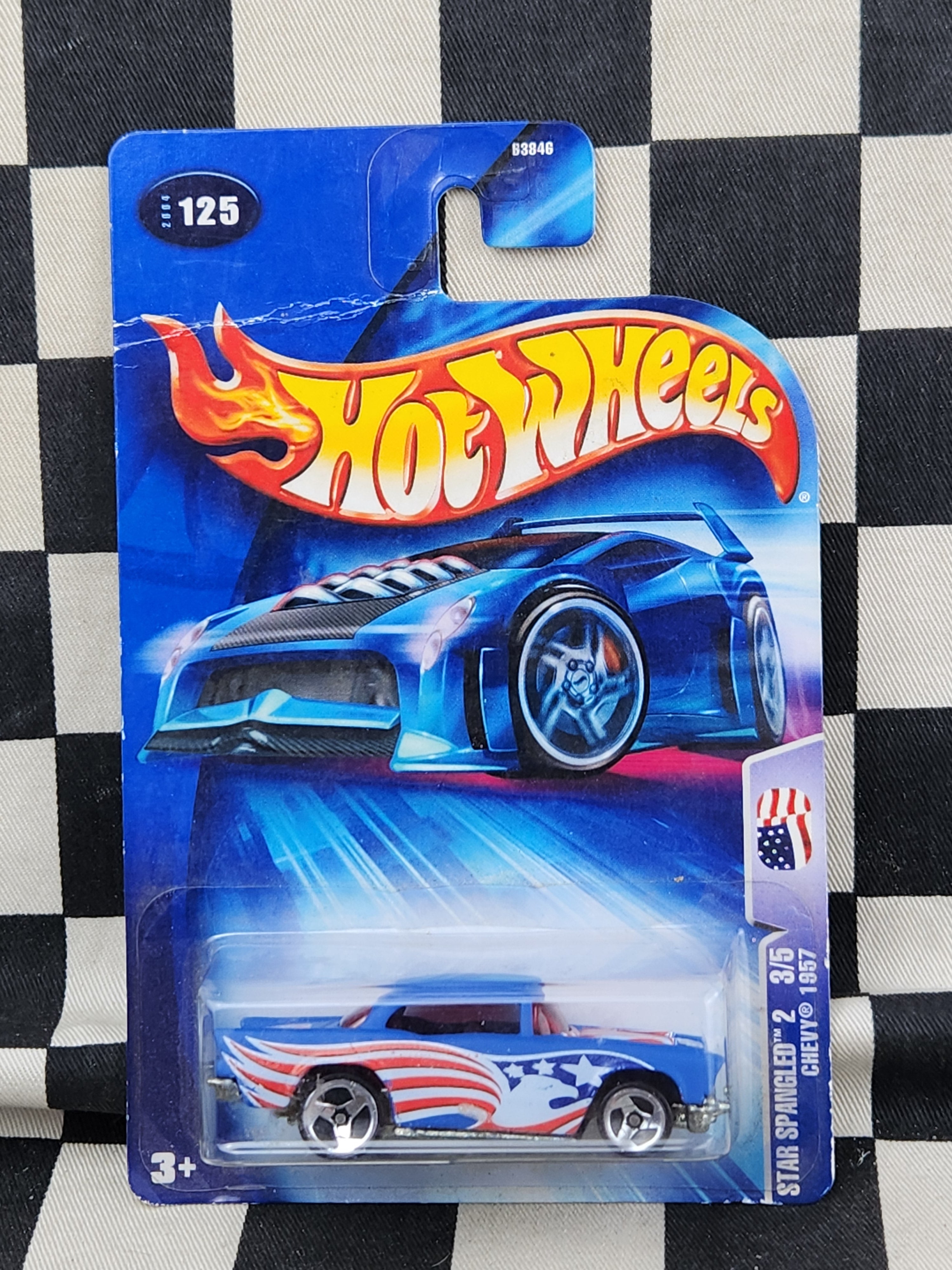 Hot Wheels 2004 Star Spangled 2 Chevy 1957 Blue