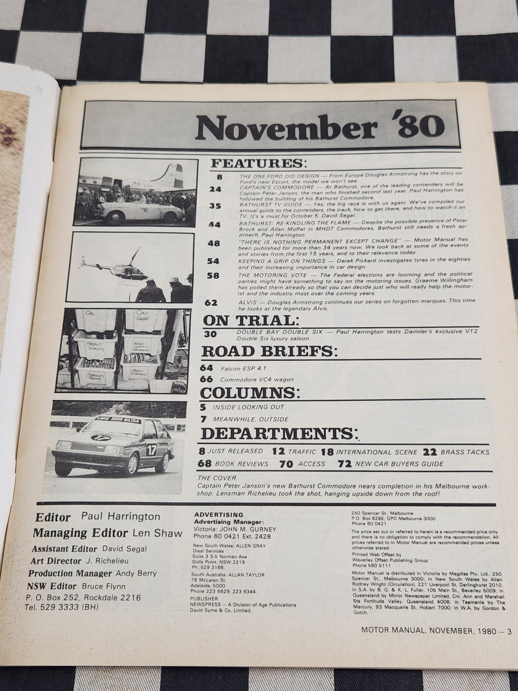 Motor Manual Magazine November 1980 Bathurst 1000 Commodore