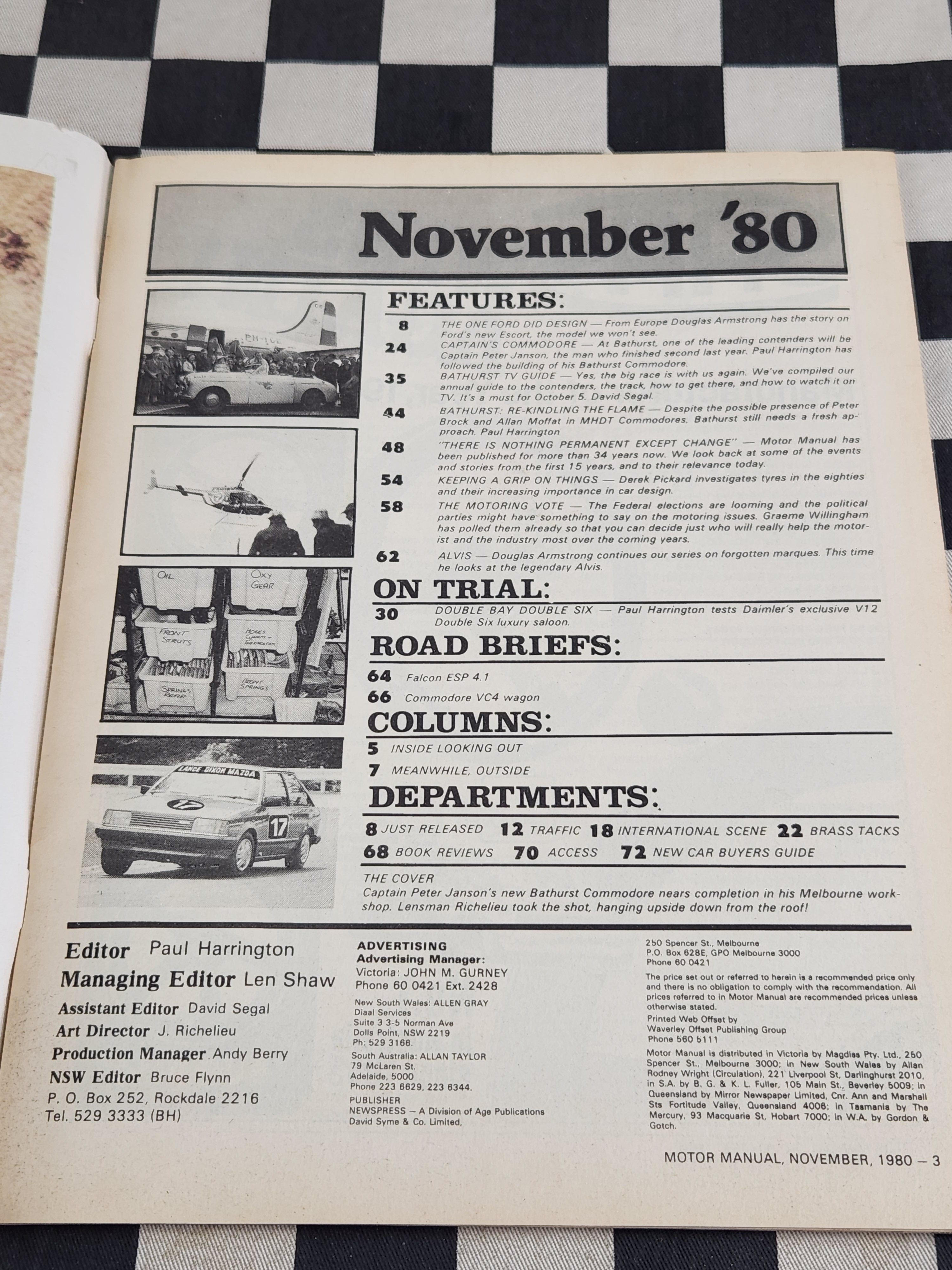 Motor Manual Magazine November 1980 Bathurst 1000 Commodore