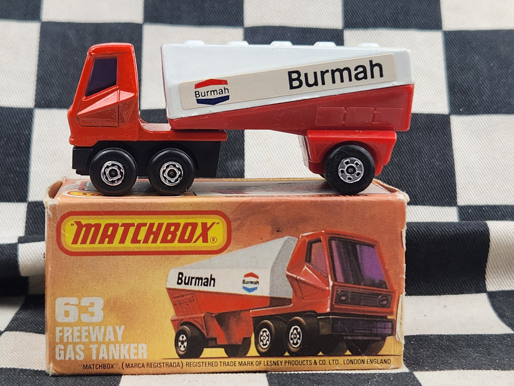 Vintage 1978 Matchbox Freeway Gas Tanker Truck in Original Box
