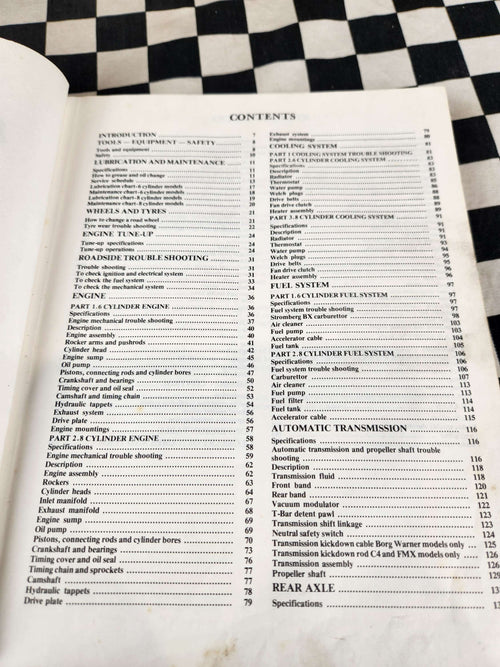 Fairlane ZJ LTD FC V8 & 6cyl Workshop Manual