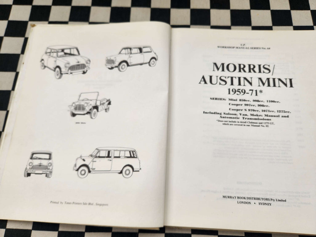 Morris Mini 1959-1971 Workshop Manual 850 1000 1100 1275
