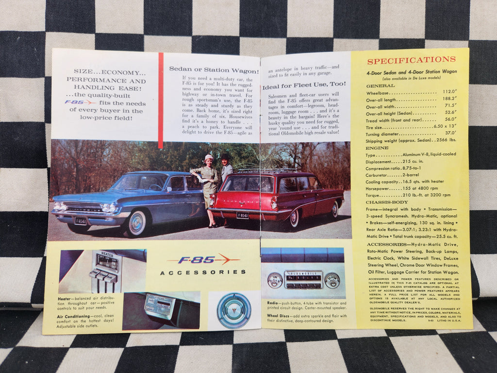 Genuine 1961 Oldsmobile F85 Sales Brochure