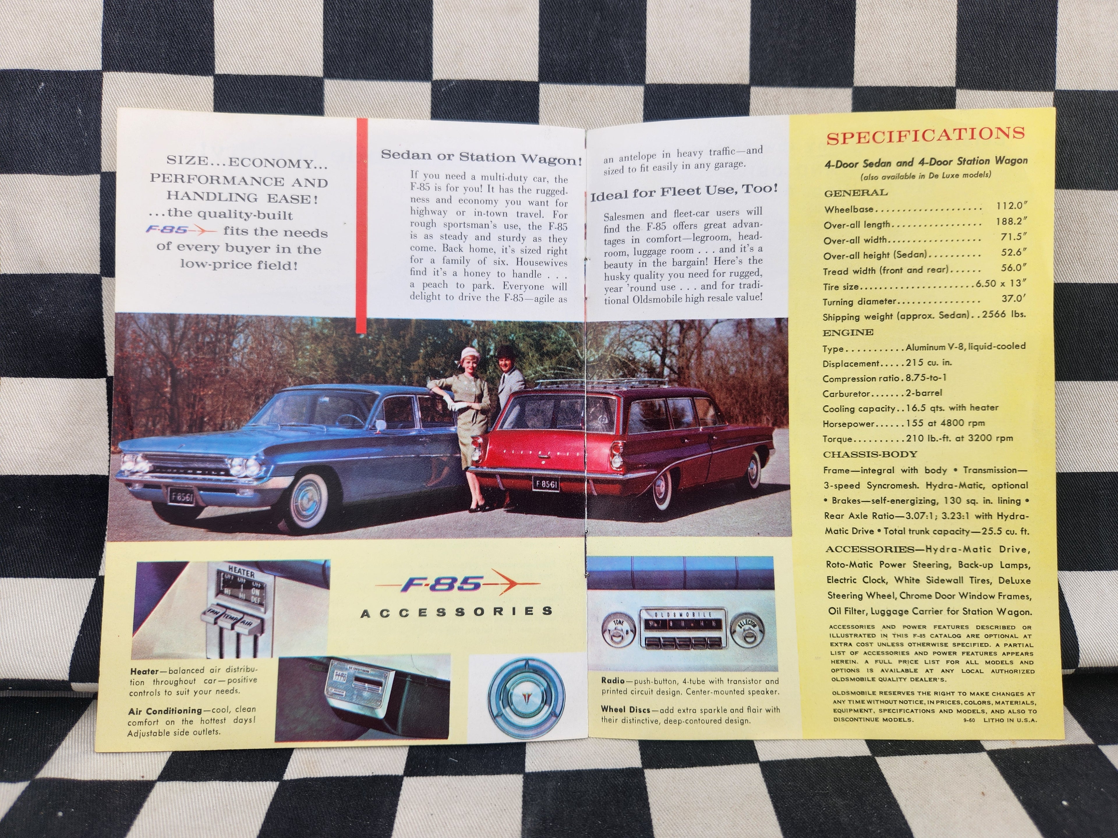 Genuine 1961 Oldsmobile F85 Sales Brochure