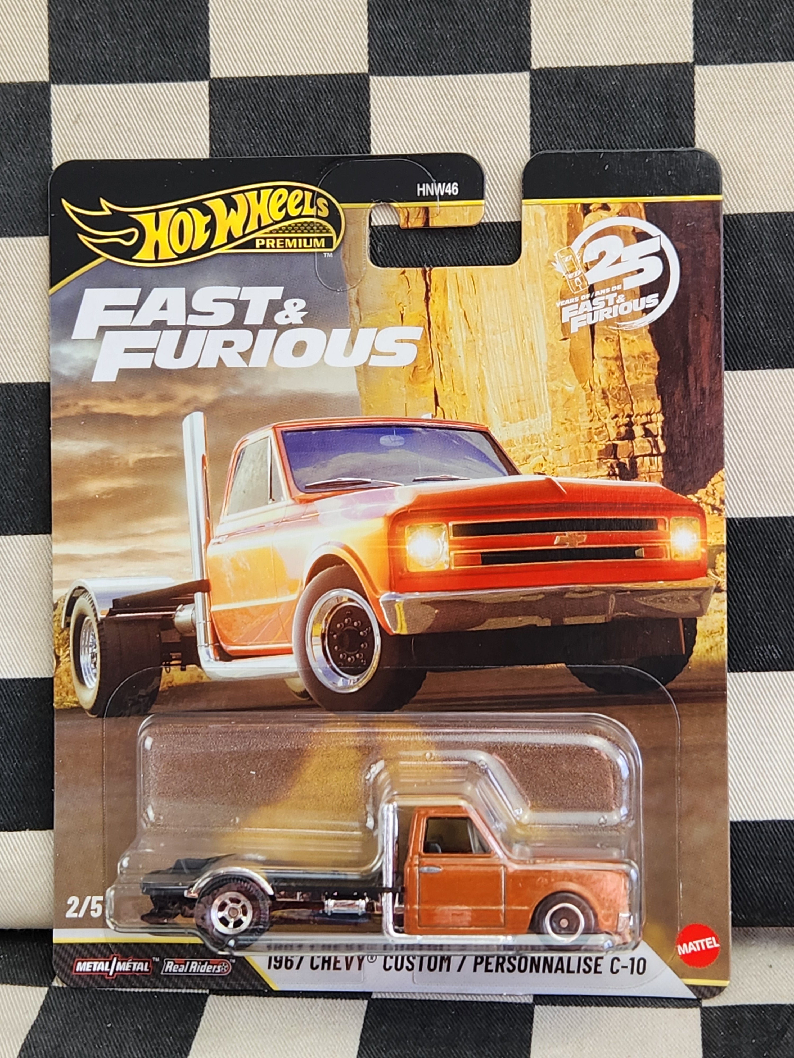 Hot Wheels Premium Fast & Furious 25th Anniversary 1967 Chevy C10 Pickup Truck