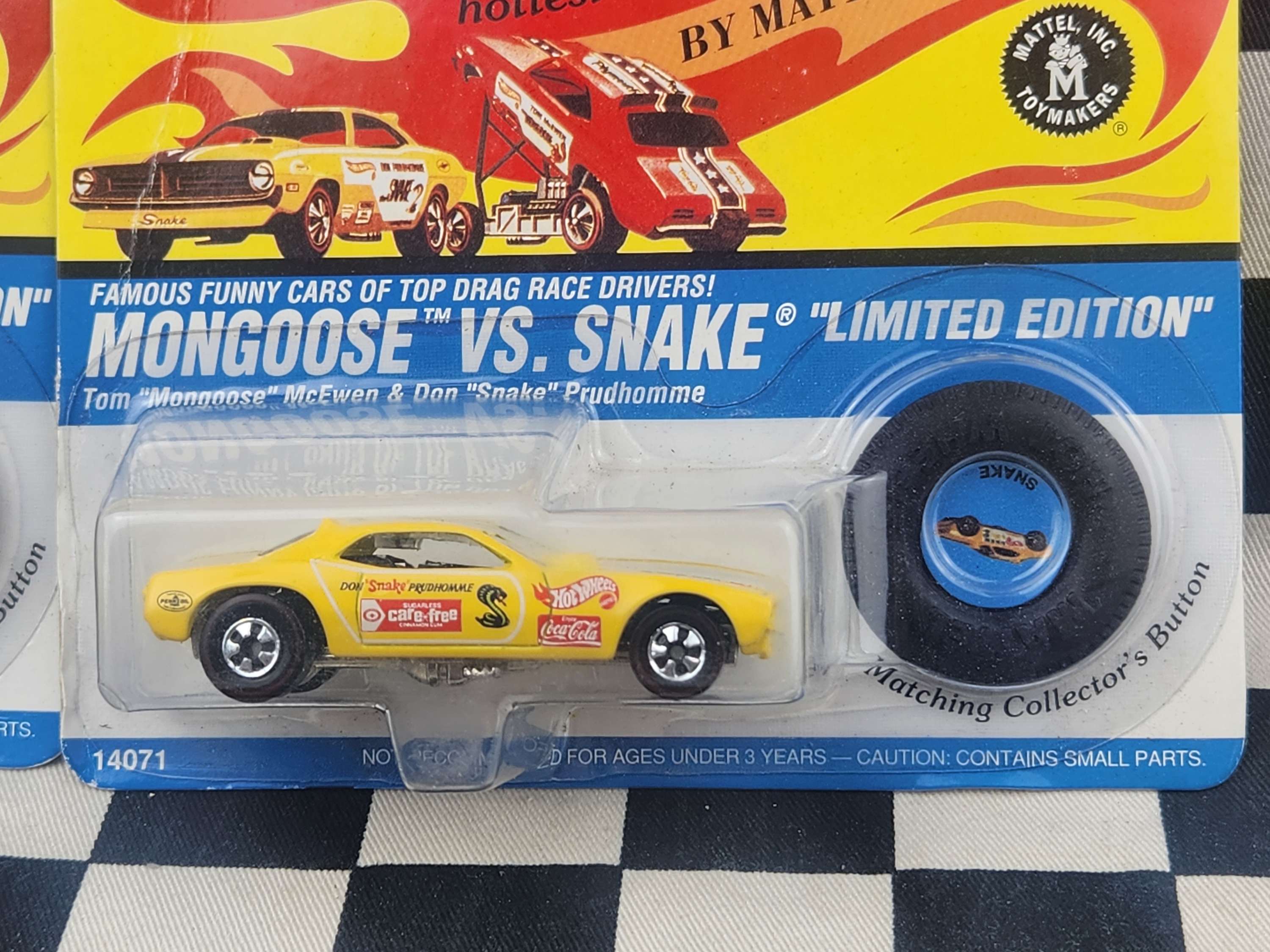 Hot Wheels 1995 Vintage Racing Limited Edition REDLINE Snake & Mongoose Set of 2