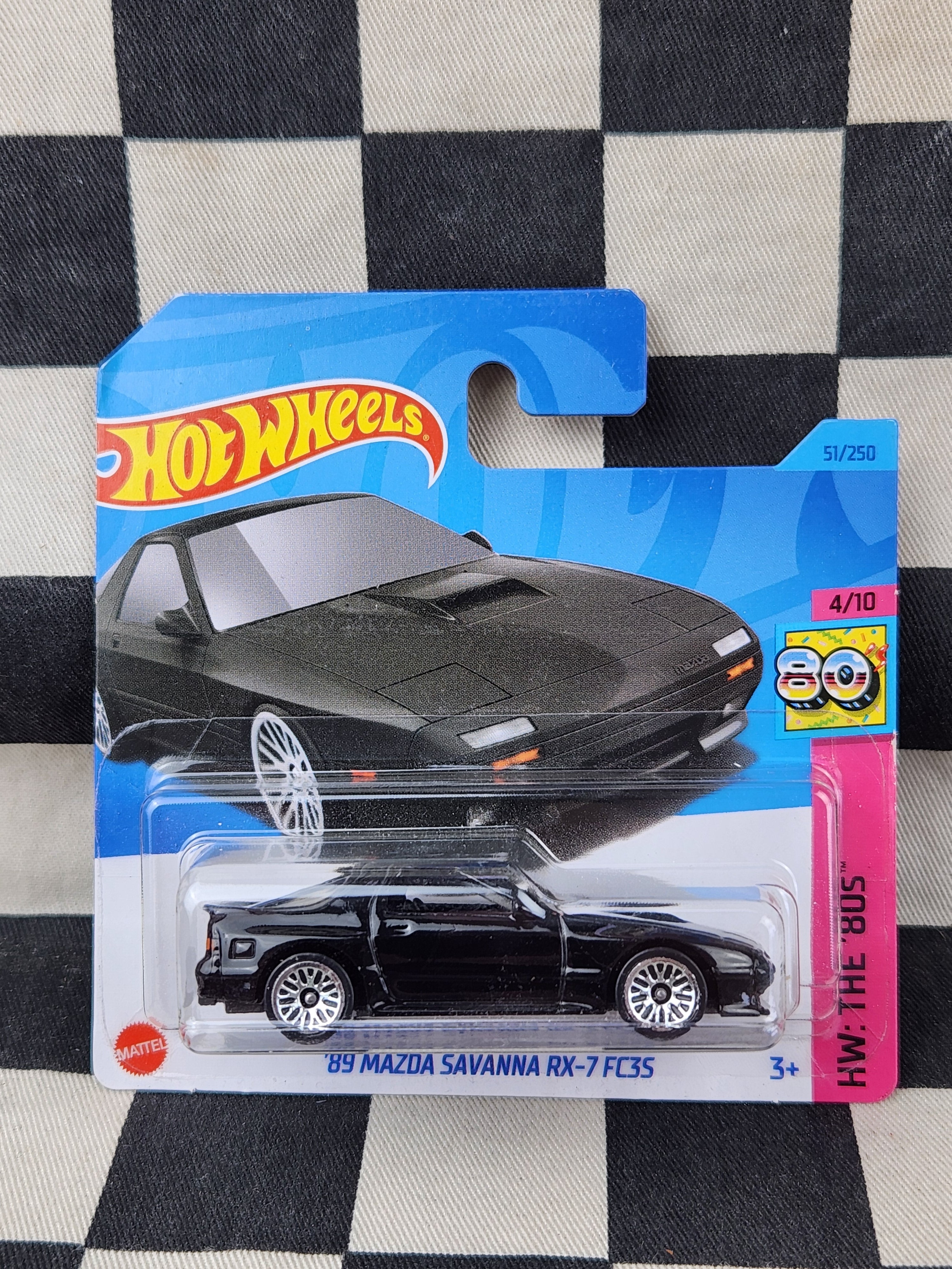 Hot Wheels 2023 The 80s 89 Mazda Savanna RX7 FC35 Black SC