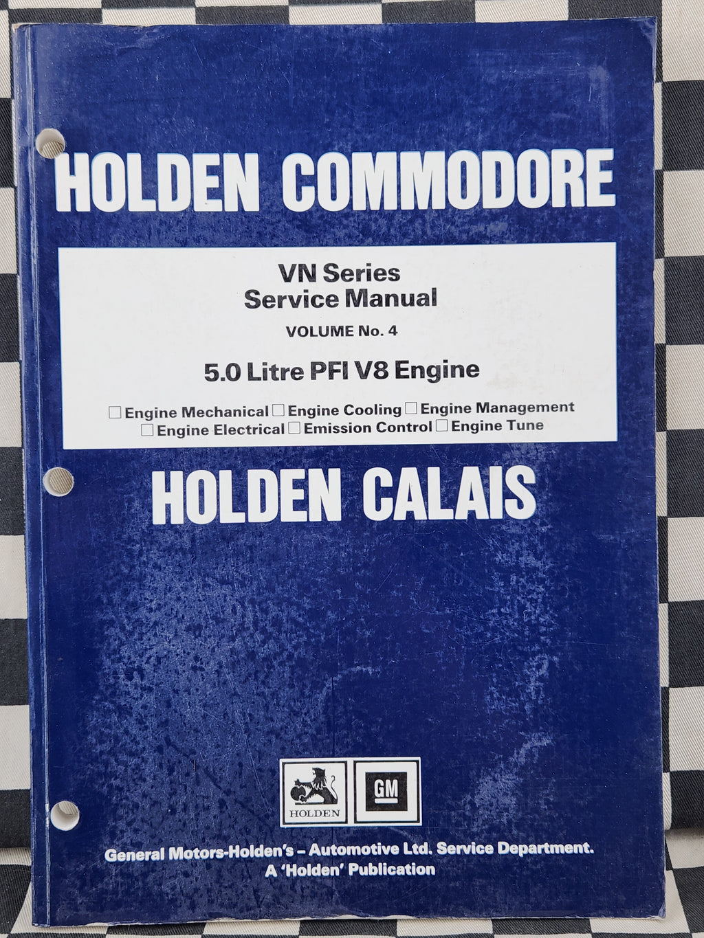 Genuine Holden Commodore VN Series 5.0 Litre PFI V8 Engine Manual Volume 4