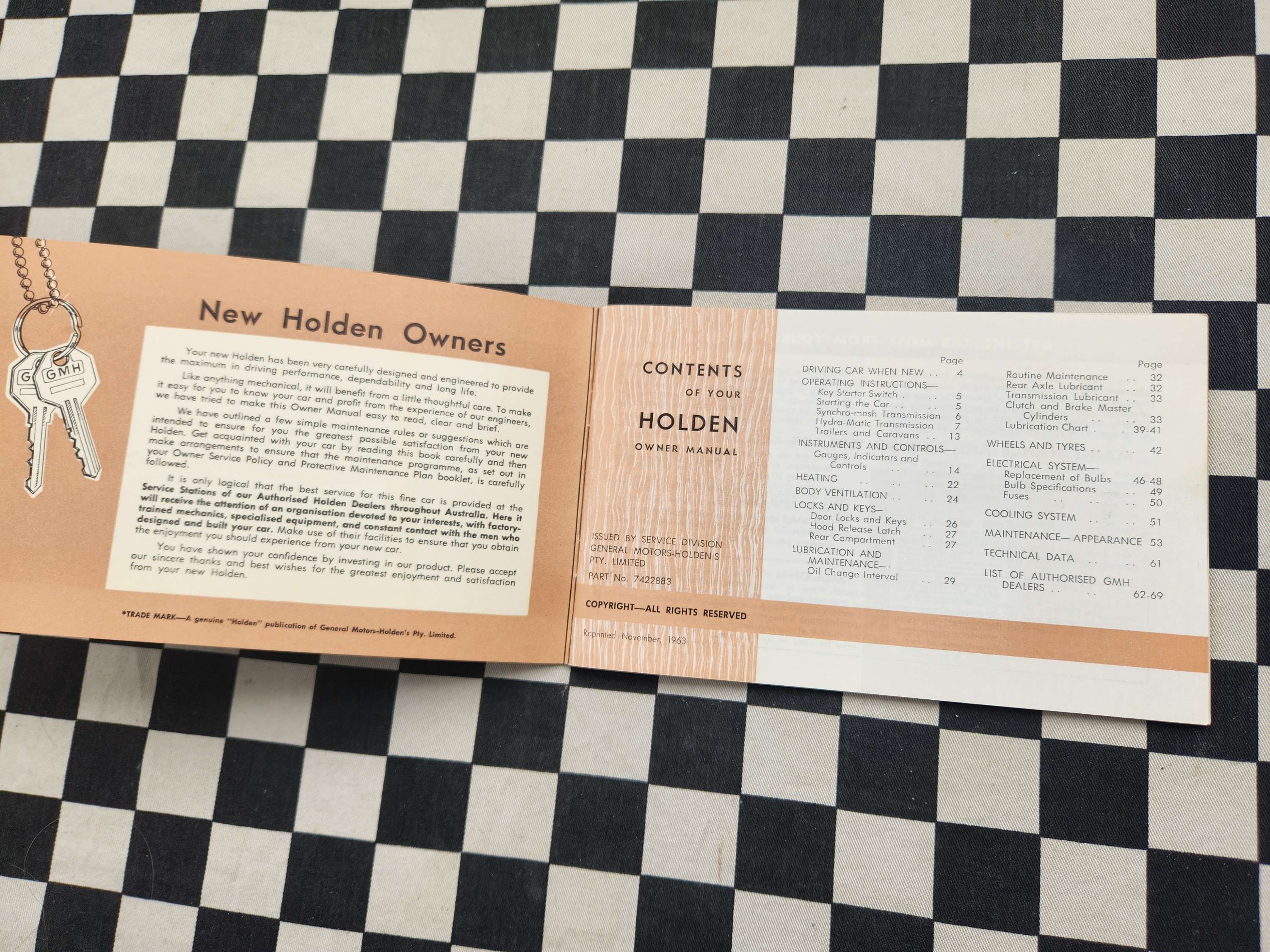 Mint! Holden Eh Glovebox Owners Manual