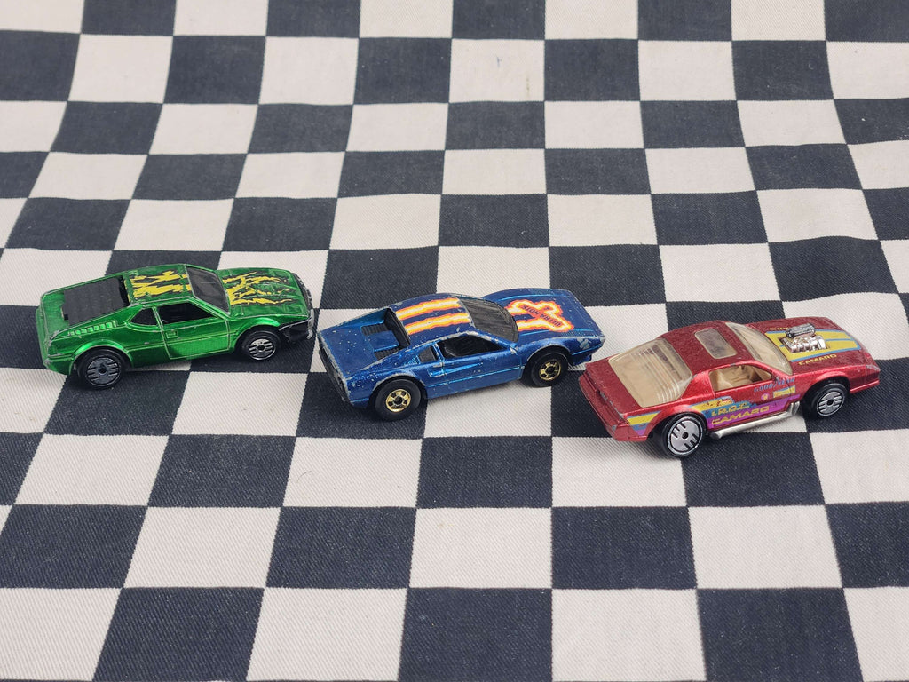 Vintage Loose Hot Wheels Ultra Hots Blown Camaro Ferrari 308 Bmw M1