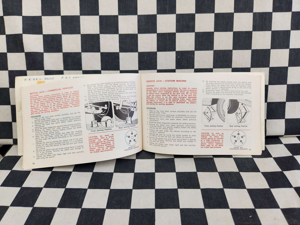 Genuine HZ HOLDEN Owner's Manual/ Maintenance Owners Guide Set