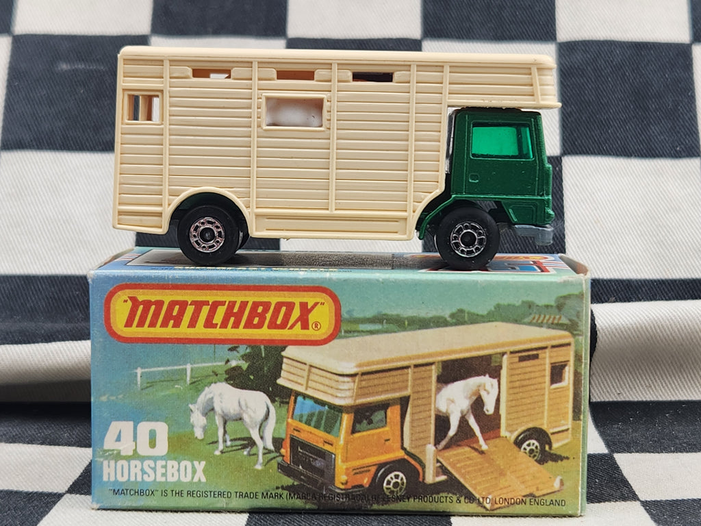 Vintage 1977 Matchbox Horsebox Truck in Original Box