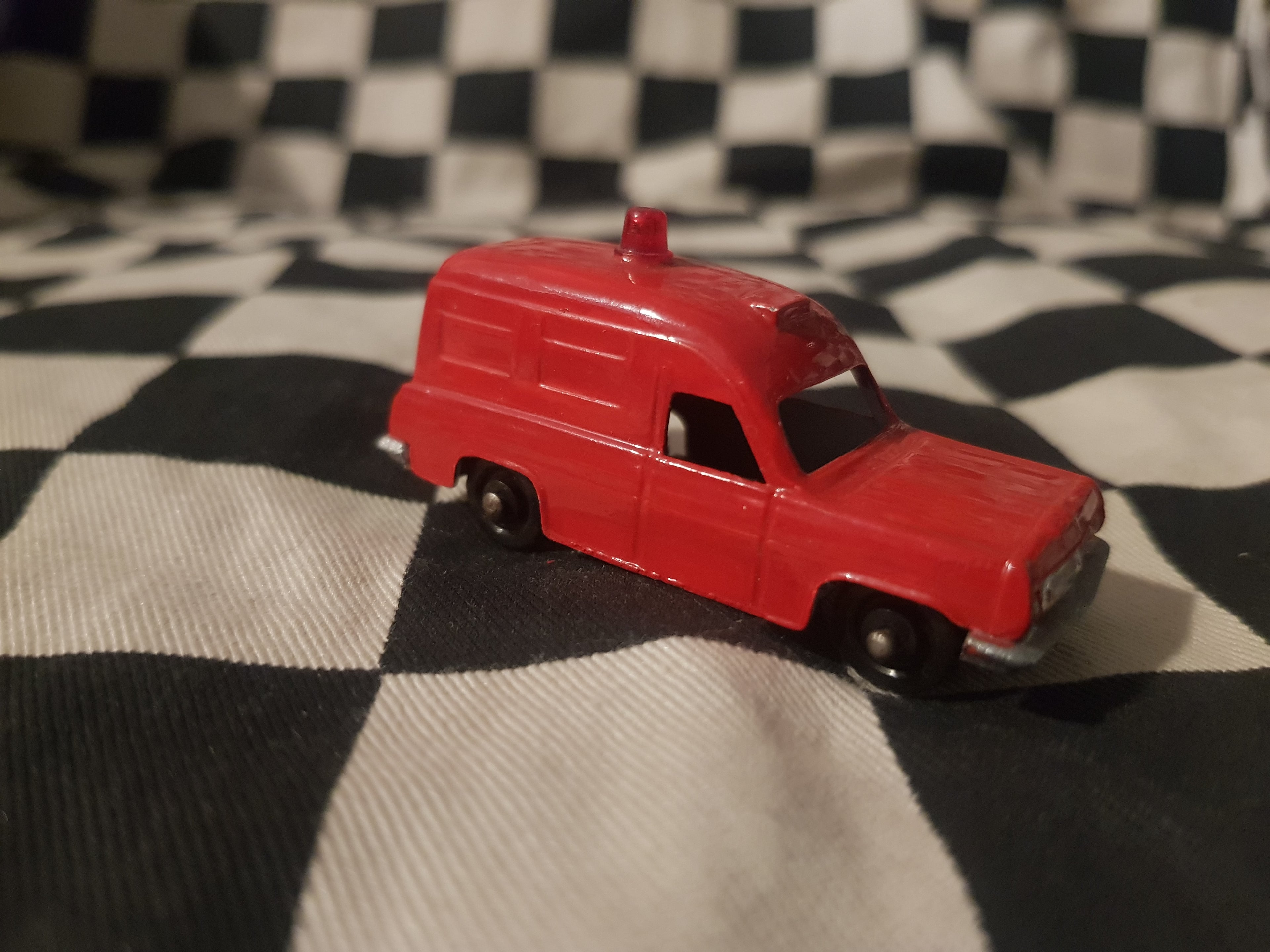Vintage Loose Fun Ho Holden HR Panel Van Fire Chief Repainted